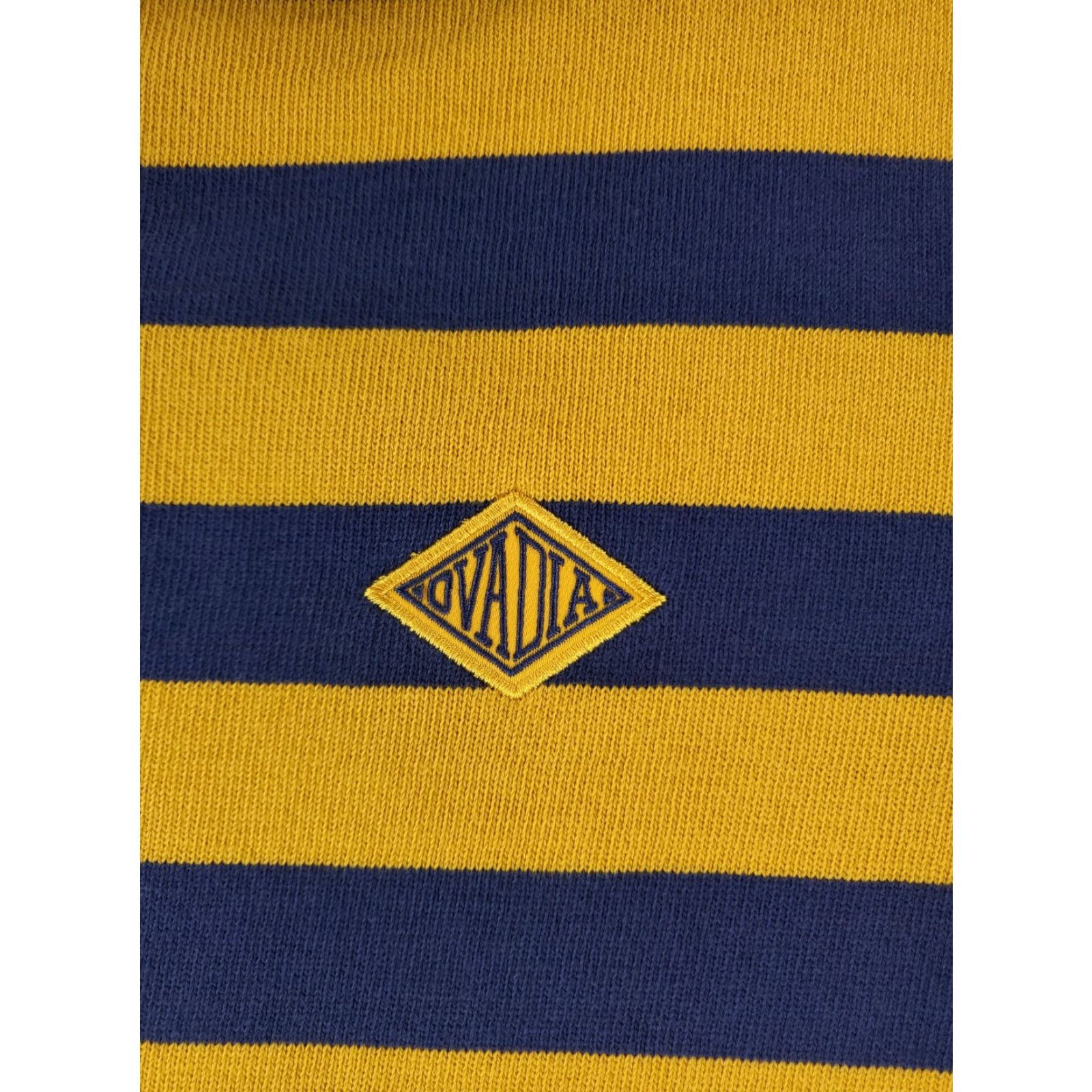 Vintage Ovidia & Sons Rugby Shirt Yellow Blue Striped Long Sleeve Mens L Polo Collared Shirt Size US L / EU 52-54 / 3 - 2 Thumbnail