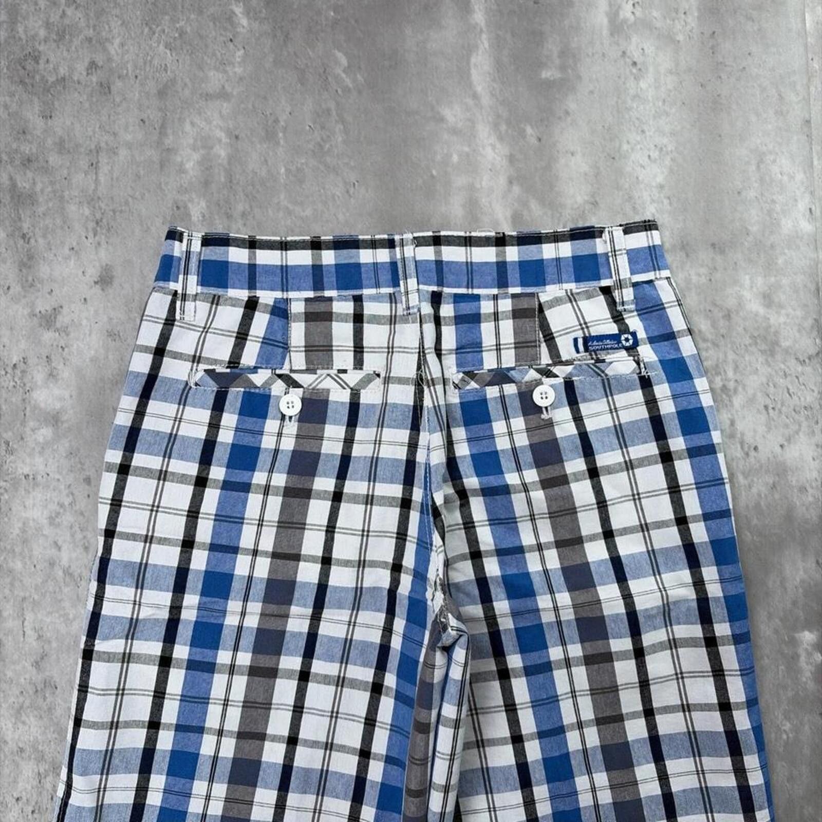 Southpole Y2K Blue Southpole Grunge Plaid Baggy Skater Shorts Size 27" / US 4 / IT 40 - 3 Thumbnail