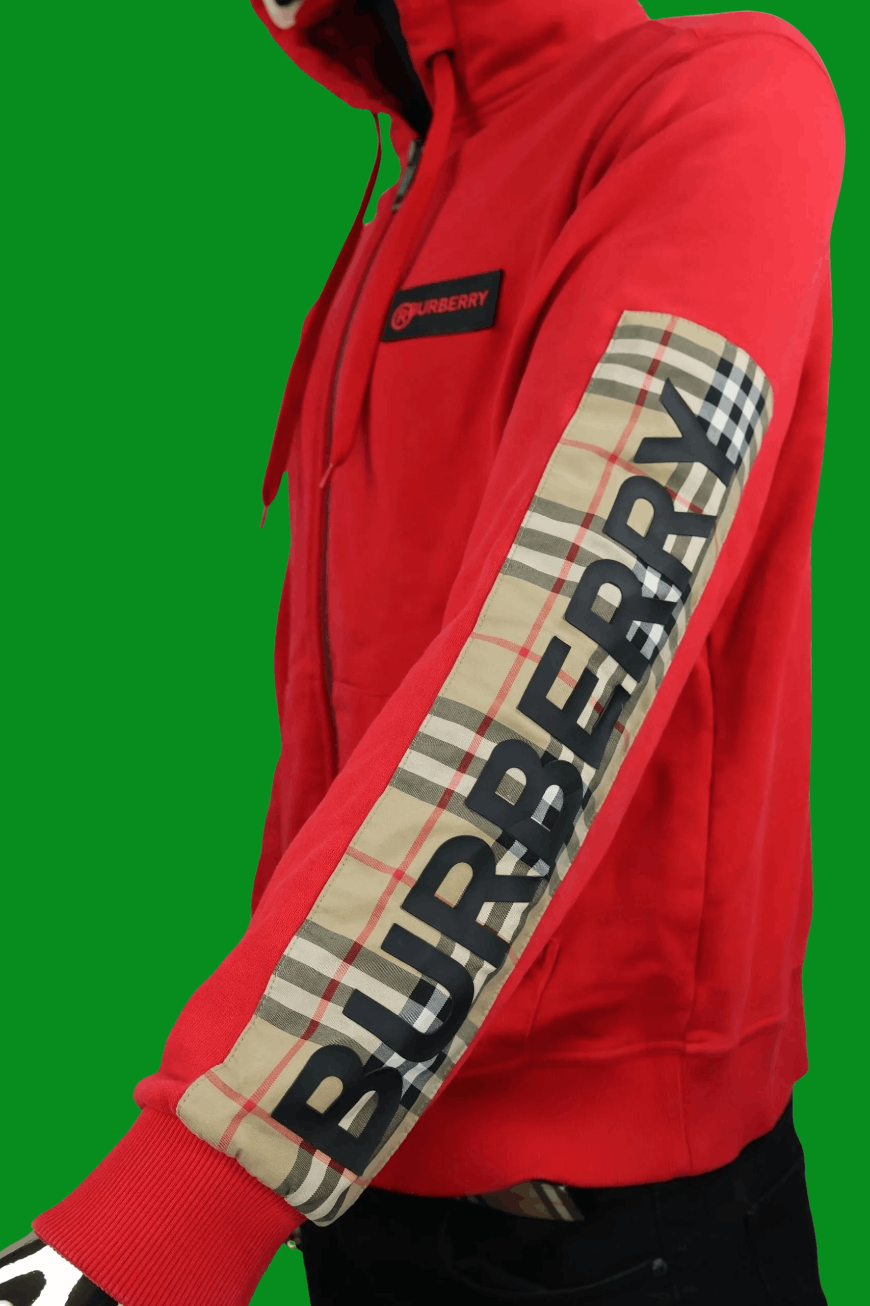 Burberry Burberry Red Track Jacket – Nova Check Sleeve Size US M / EU 48-50 / 2 - 5 Thumbnail