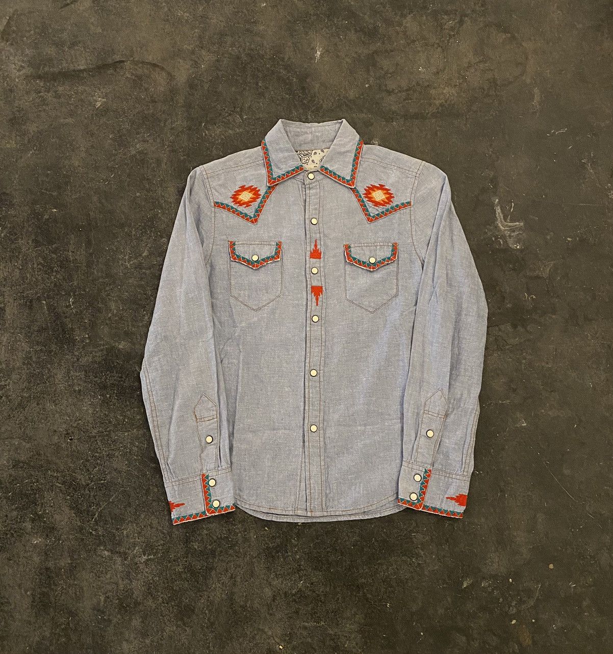 Beauty Beast × Japanese Brand × Other Nassau County chambray jeans button shirt Size US M / EU 48-50 / 2 - 1 Thumbnail