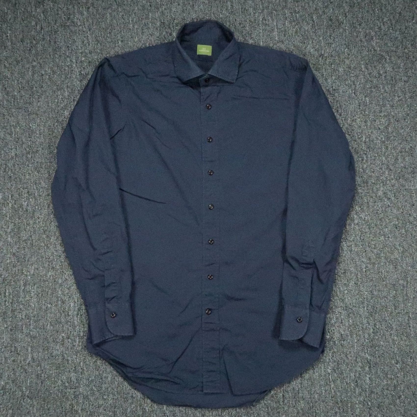 Sid Mashburn Sid Mashburn Shirt Mens Medium Blue Long Sleeve Button Up Dress Shirt Cotton Size 40R - 2 Thumbnail