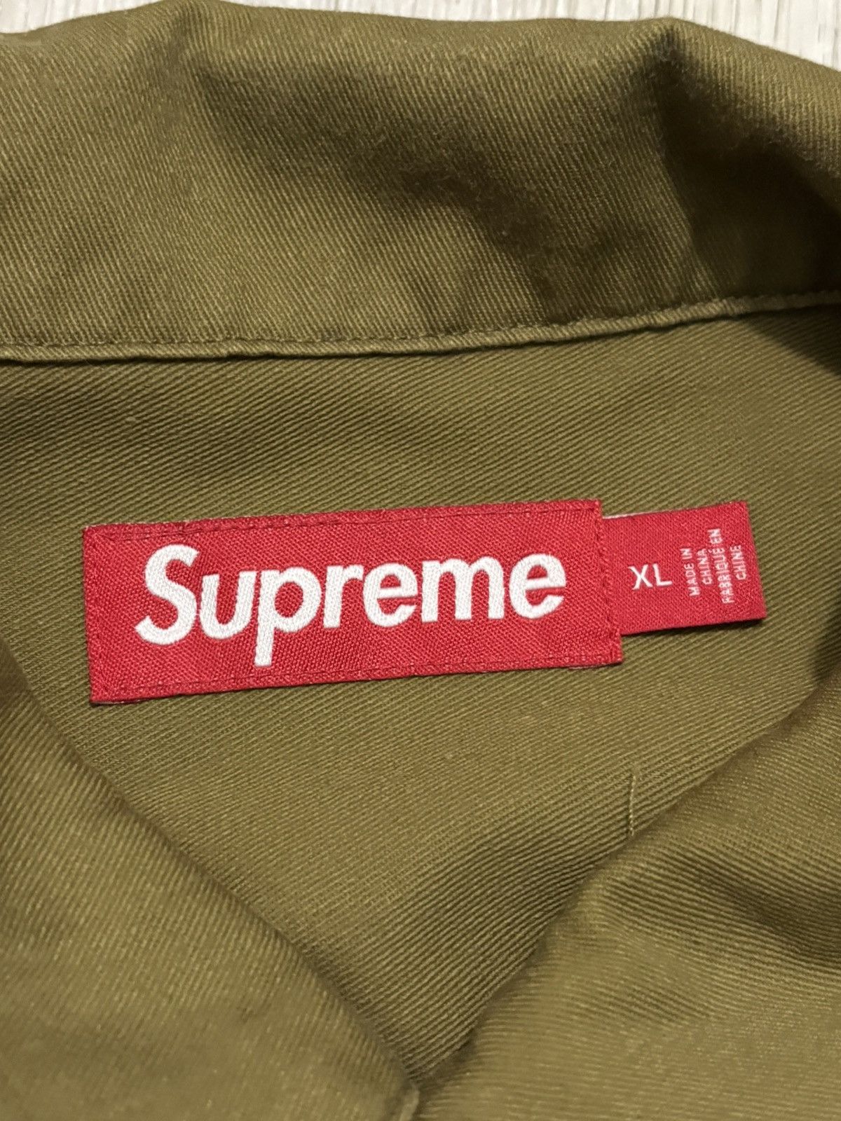 Supreme Supreme Thermal Work Shirt Button Up FW23 Olive Size US XL / EU 56 / 4 - 5 Thumbnail