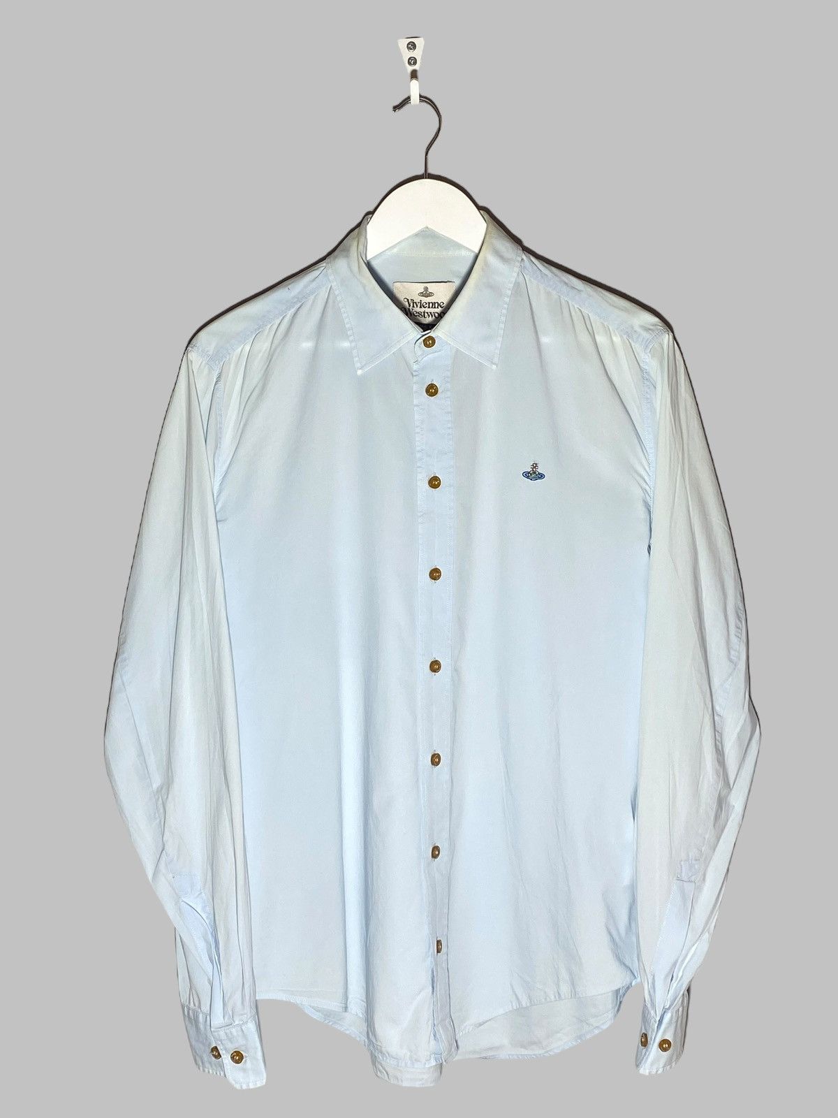 Vivienne Westwood Vivienne Westwood Sky Blue Button Up Shirt Size US L / EU 52-54 / 3 - 2 Thumbnail
