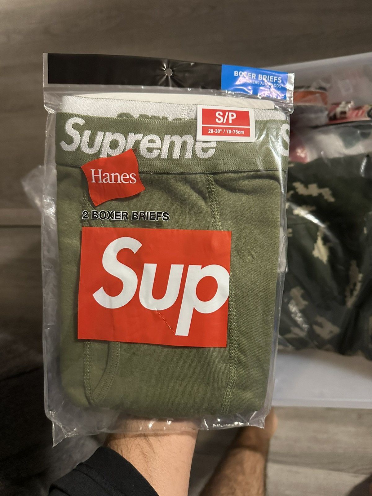 Supreme Supreme boxer briefs Hanes olive green | Grailed