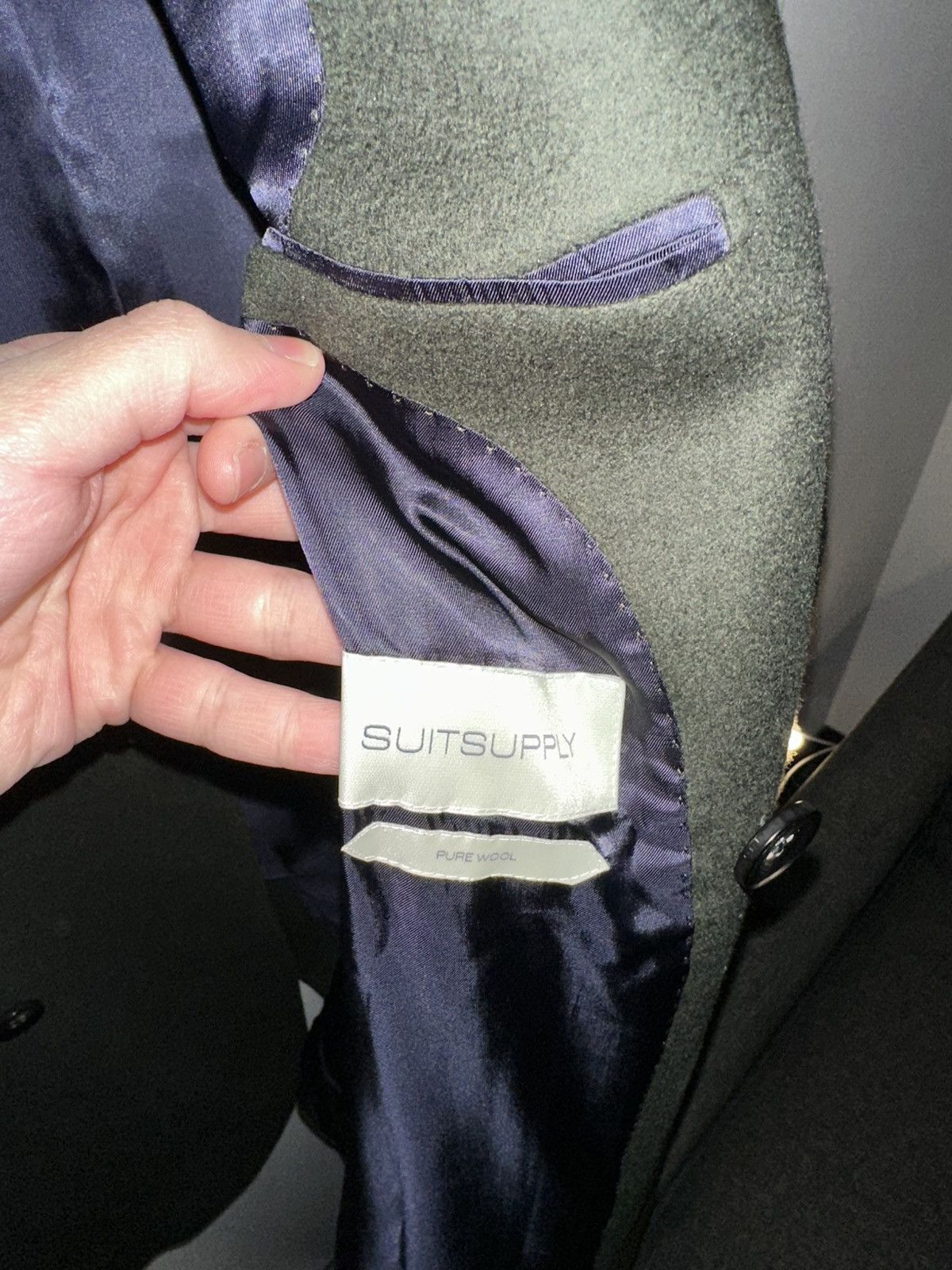 Suitsupply SuitSupply Double-Breasted Pure Wool Overcoat – Olive Green Size US S / EU 44-46 / 1 - 6 Thumbnail