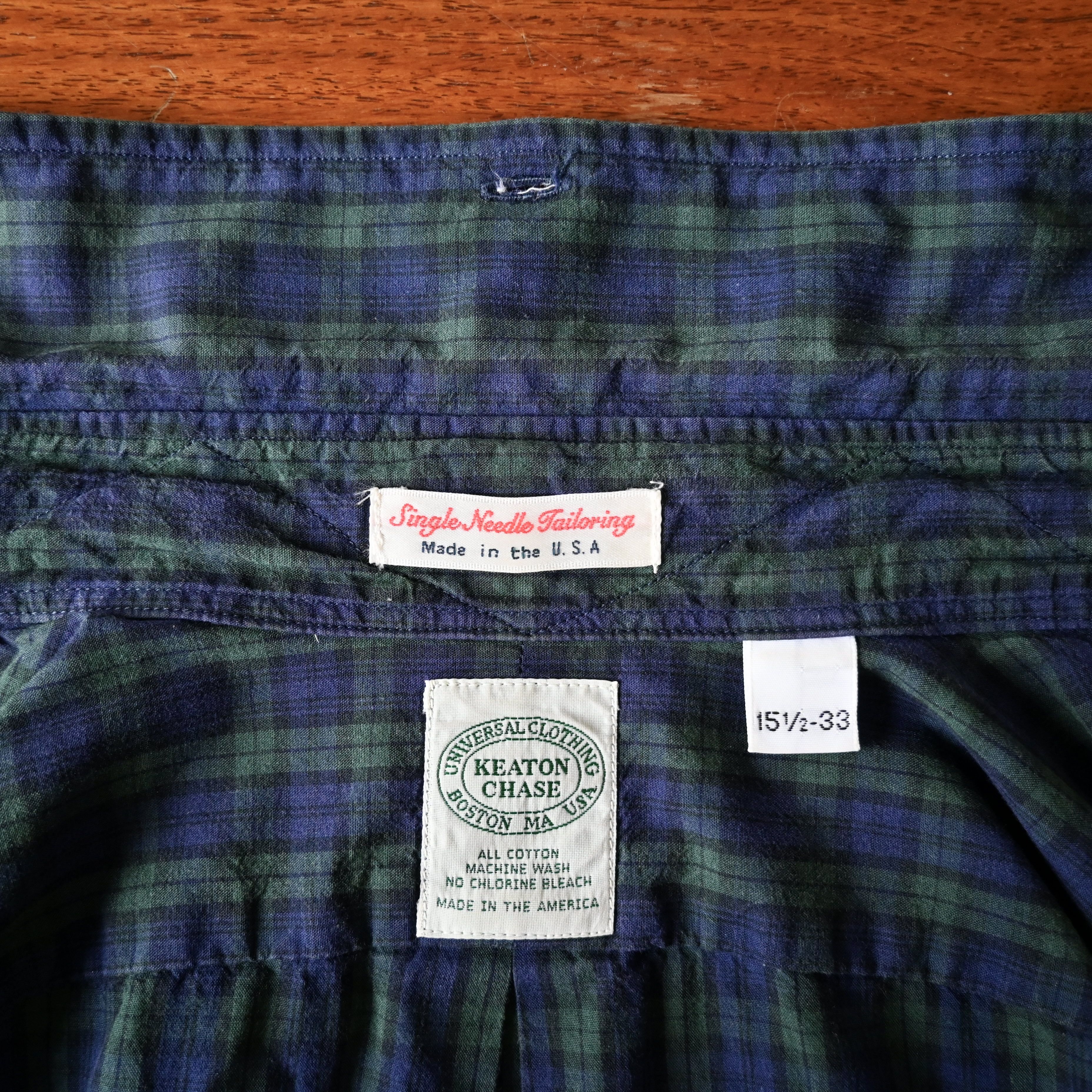 Vintage VTG 2000s KEATON CHASE crazy plaid BD shirt made in USA Size US S / EU 44-46 / 1 - 10 Thumbnail