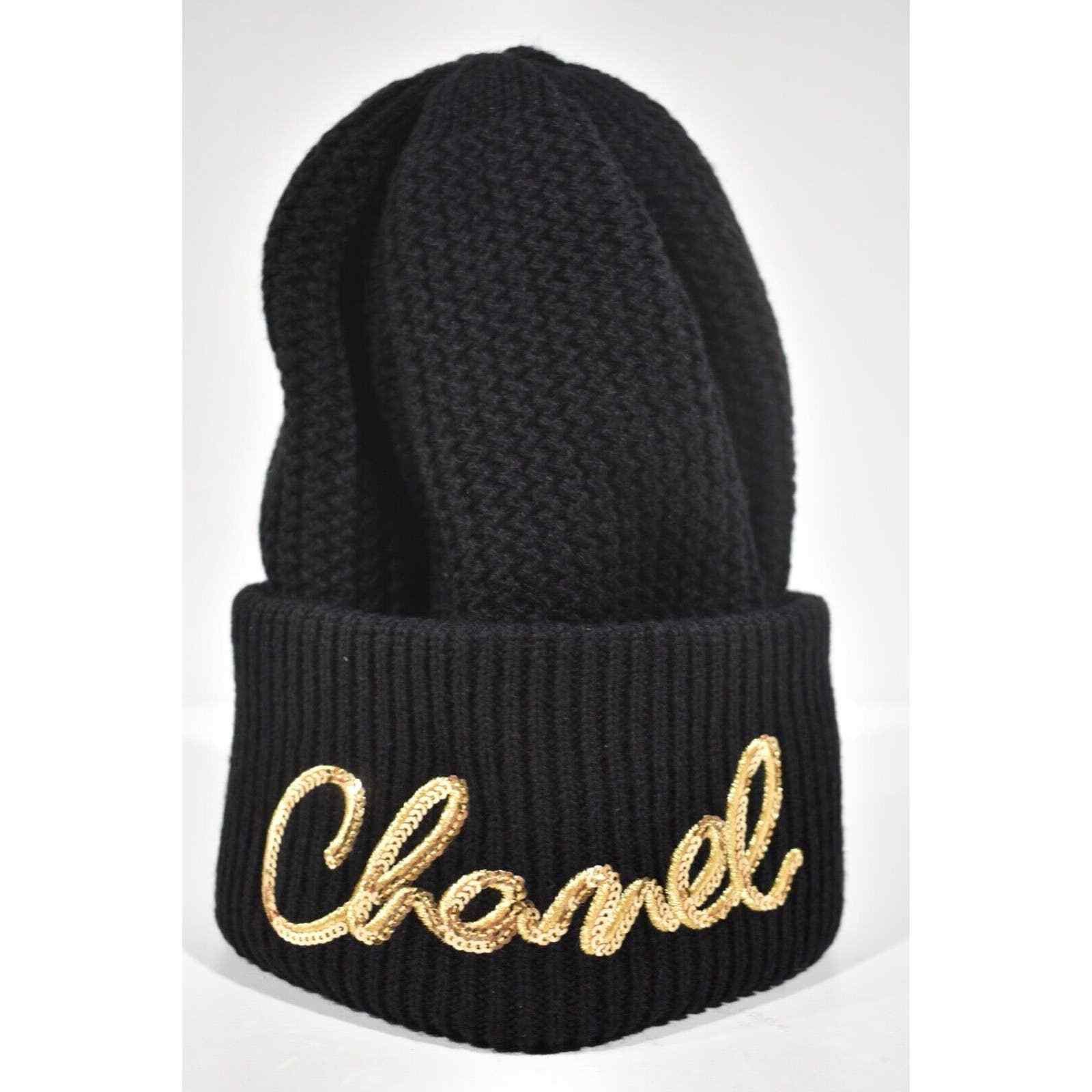 Chanel Chanel 22A Cashmere Sequin Beanie Winter Hat Cap Cloche Size ONE SIZE - 2 Thumbnail