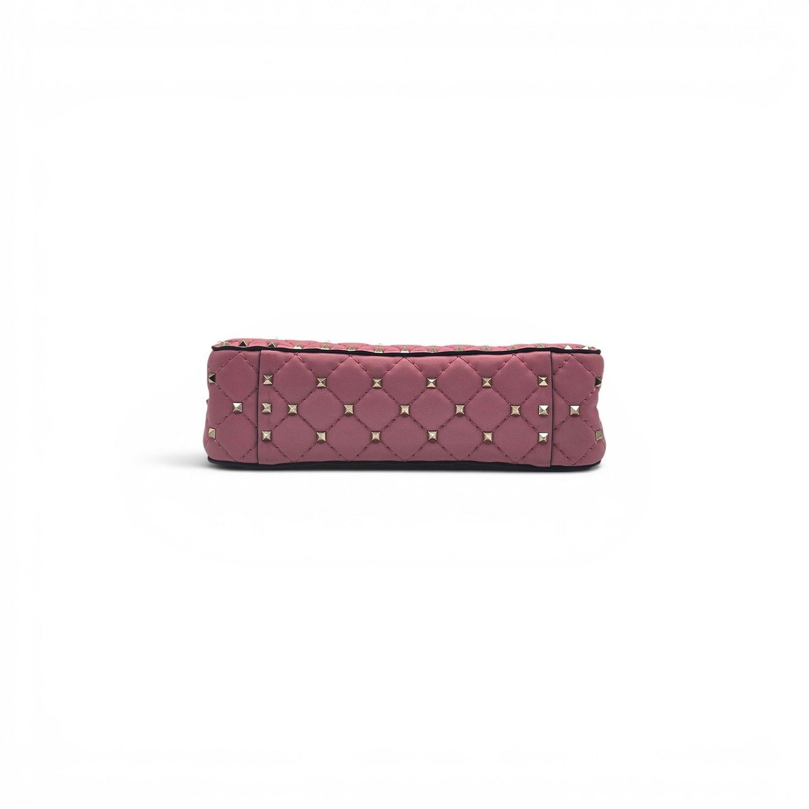 Valentino Rockstud Spike Medium Pink Leather Shoulder Bag NWOT $3500 Size ONE SIZE - 4 Thumbnail
