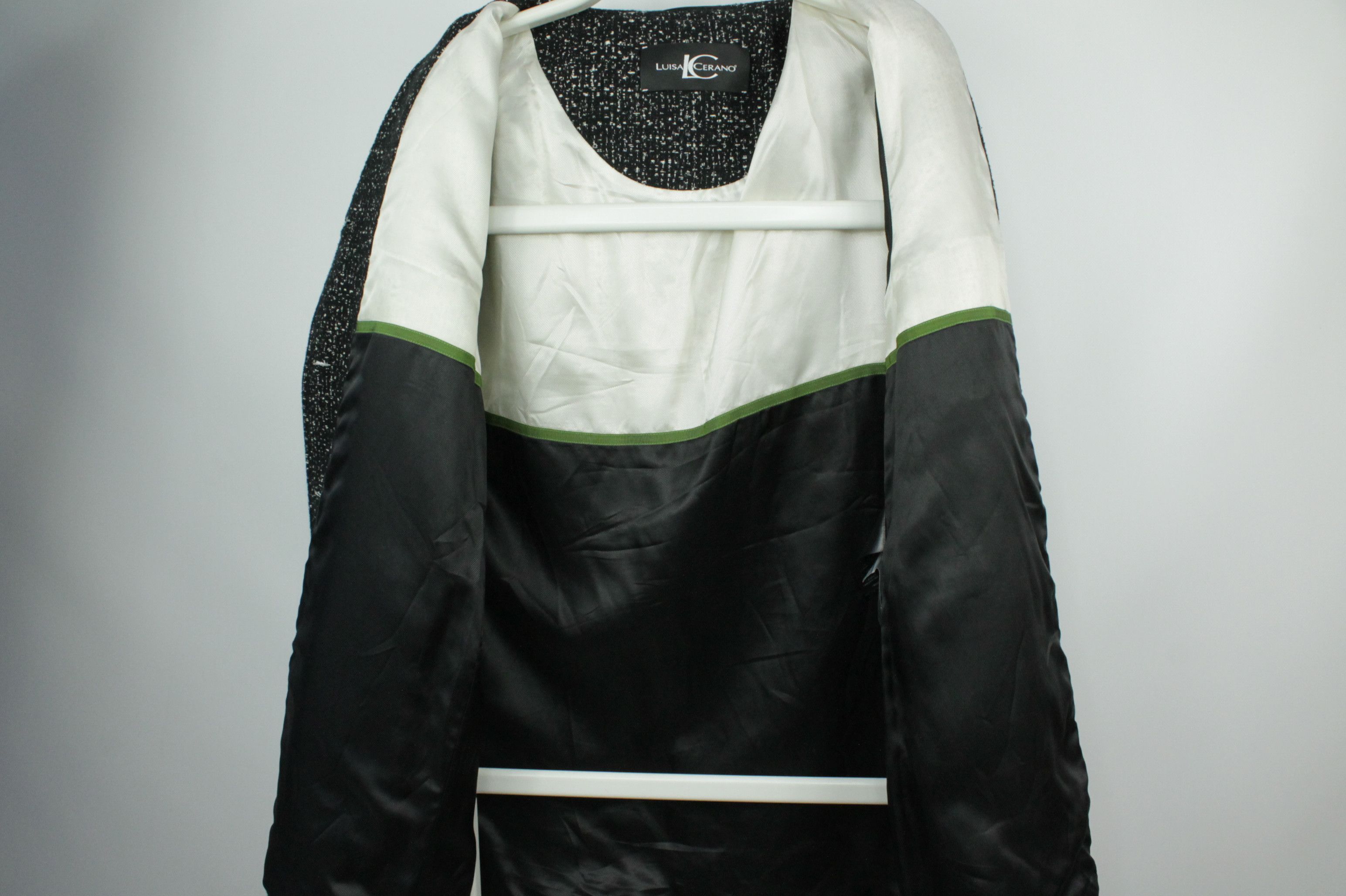 Luisa Cerano Luisa Cerano Tweed Style Black Cotton Oversized Coat Jacket Size M / US 6-8 / IT 42-44 - 8 Thumbnail