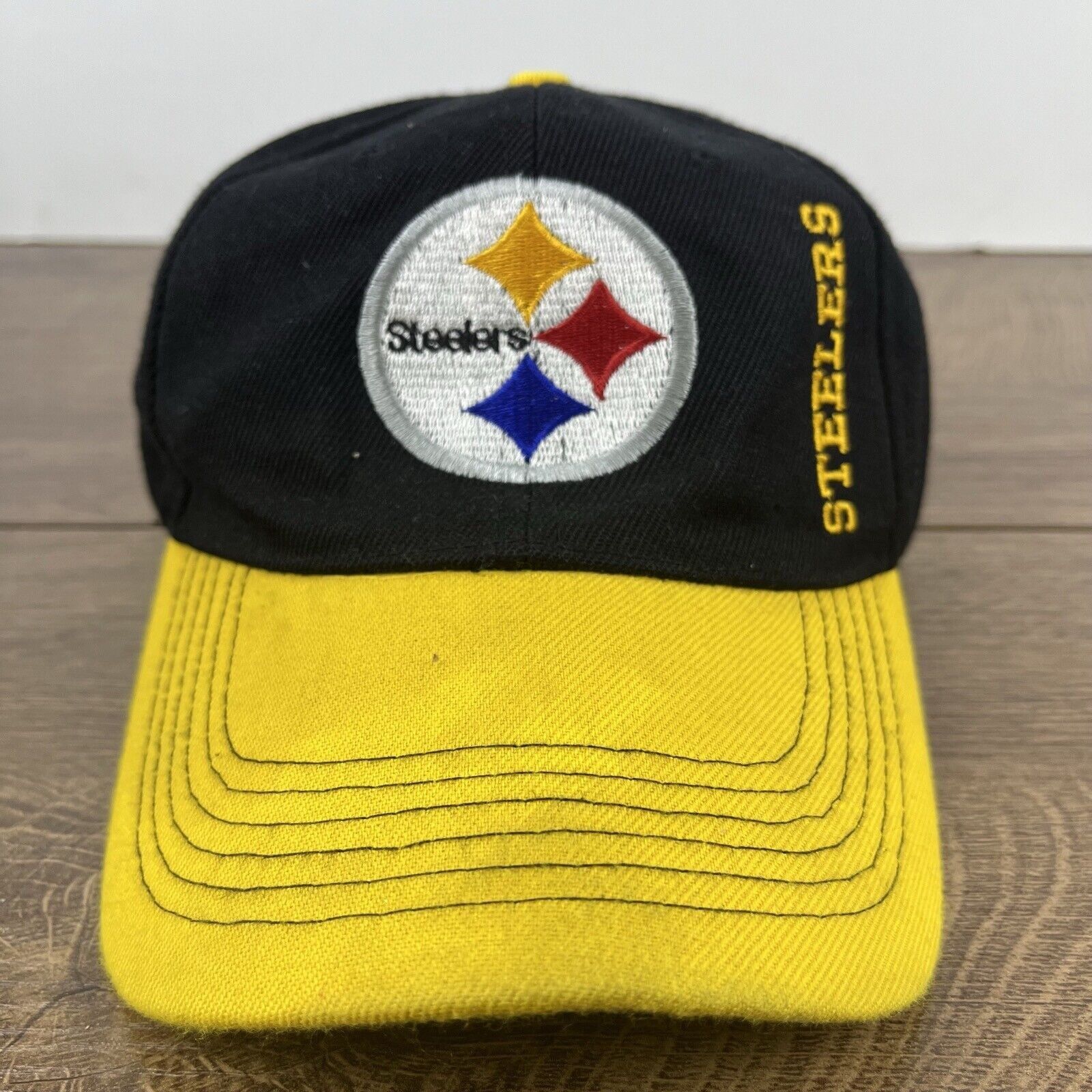 Other Pittsburgh Steelers Hat Yellow Bill Black Hat Adjustable Bla Size ONE SIZE - 3 Thumbnail