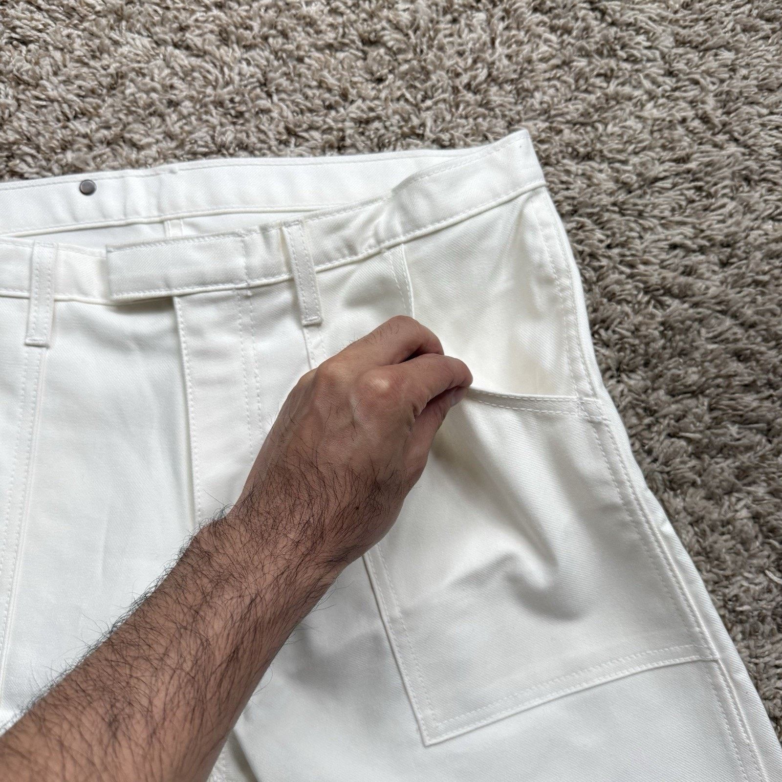 Harmony × Vintage Vintage Balance & Harmony Kempel Japan White Fatigue Shorts Size US 31 - 8 Thumbnail