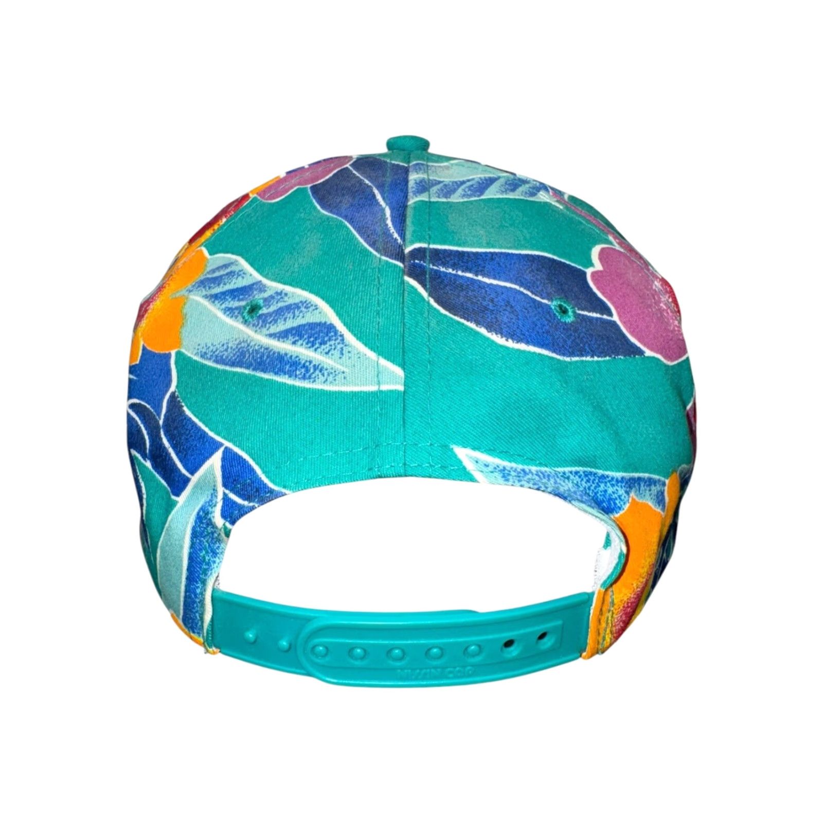 Altea VINTAGE 90s Floral Hawaiian Teal Rope Louisiana Snapback Hat Men One Size Blue Pattern Floral 90s Size ONE SIZE - 3 Thumbnail