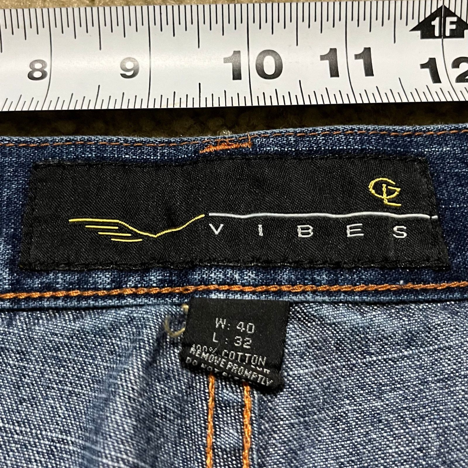 Other Y2K Vibes Gold Label Baggy Skater Embroidered Jeans 40Wx30L Size US 39 - 4 Thumbnail