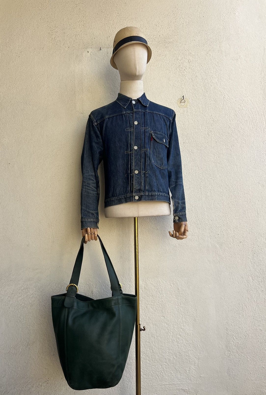 Leather Vintage 90s COACH Distressed Patina Leather Tote Bag Size ONE SIZE - 2 Thumbnail