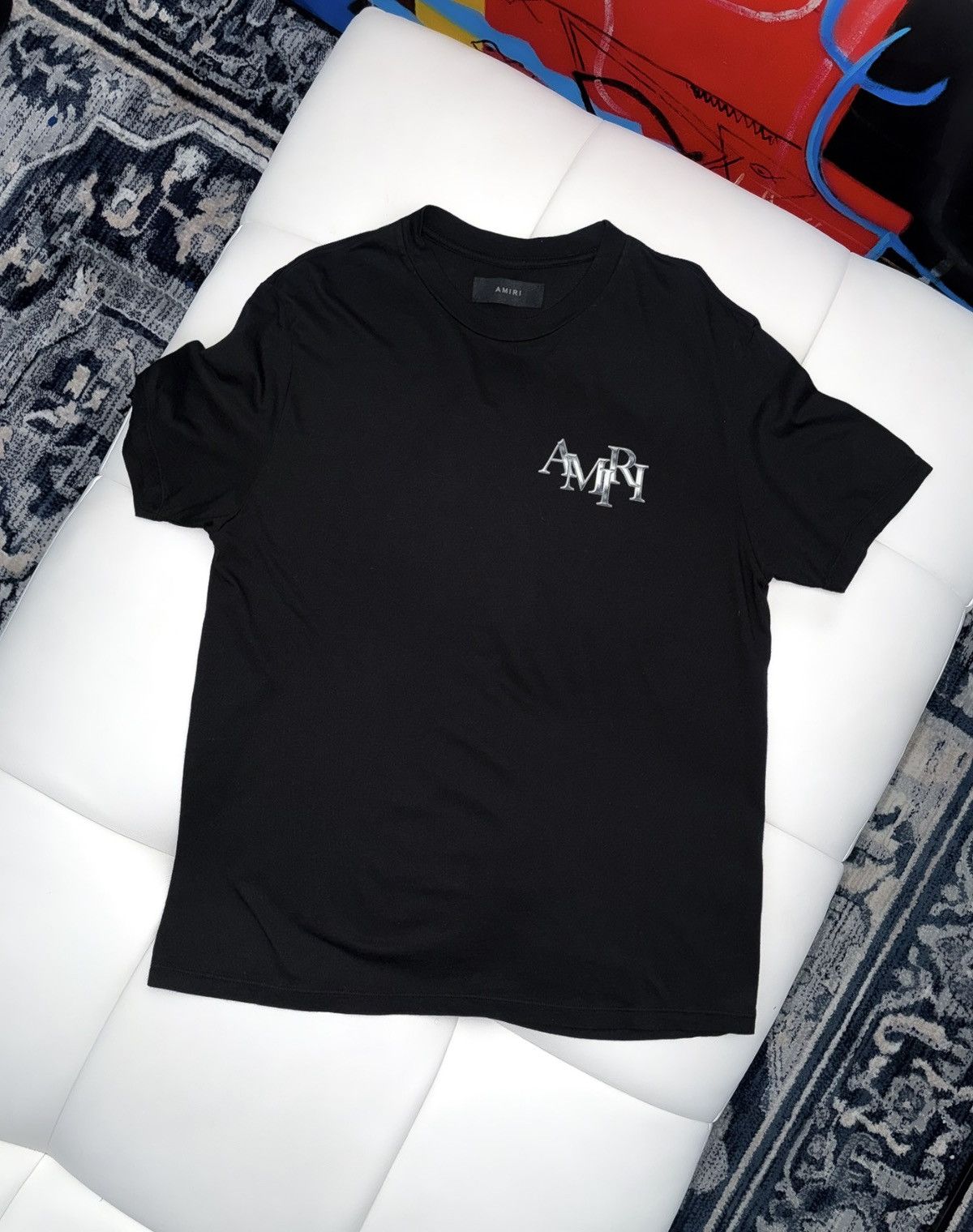 Amiri Chrome Staggered logo t shirt Size US S / EU 44-46 / 1 - 2 Thumbnail