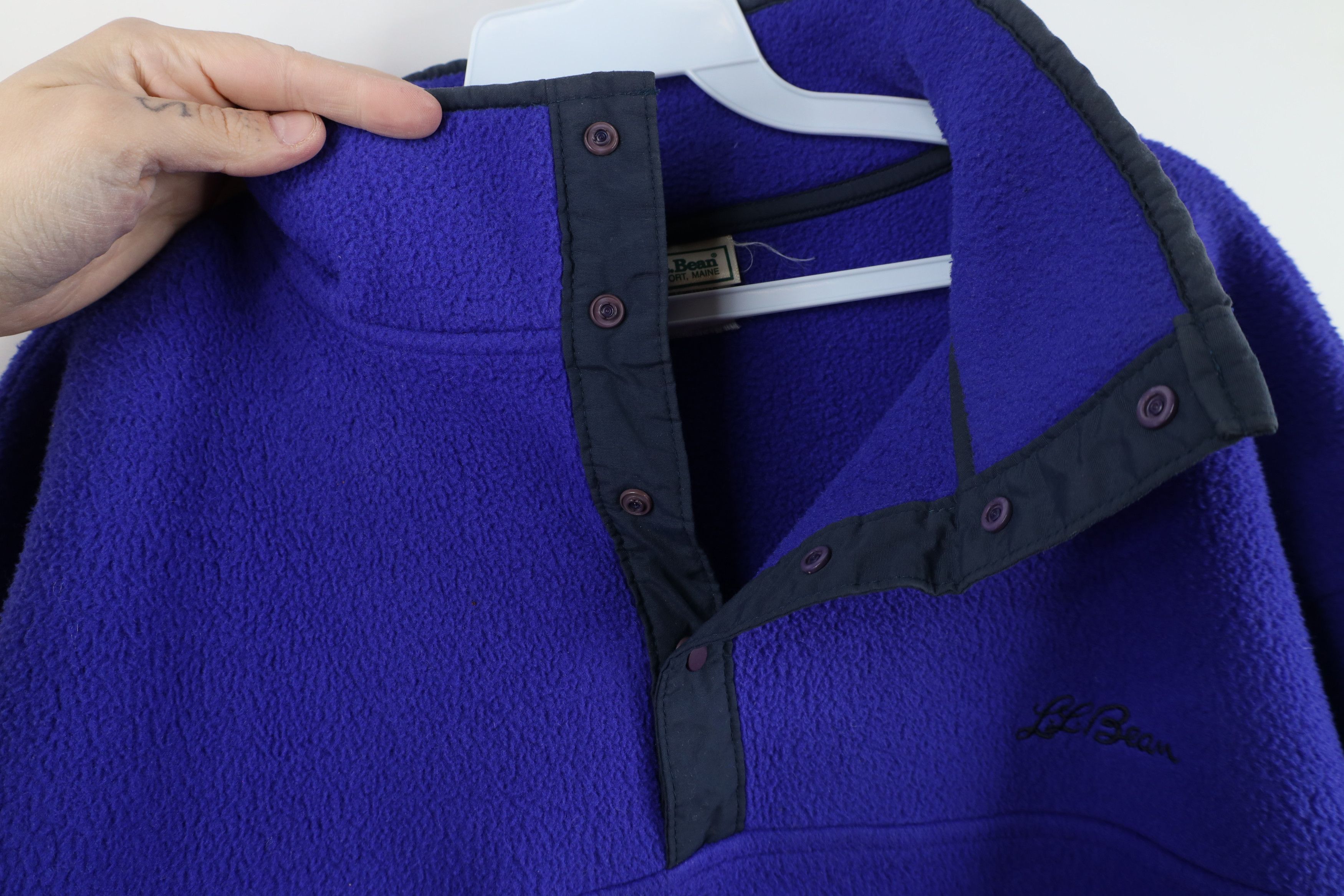 L.L. Bean × Vintage Vintage 90s LL Bean Snap Button Fleece Pullover Sweater USA Size L / US 10 / IT 46 - 8 Thumbnail