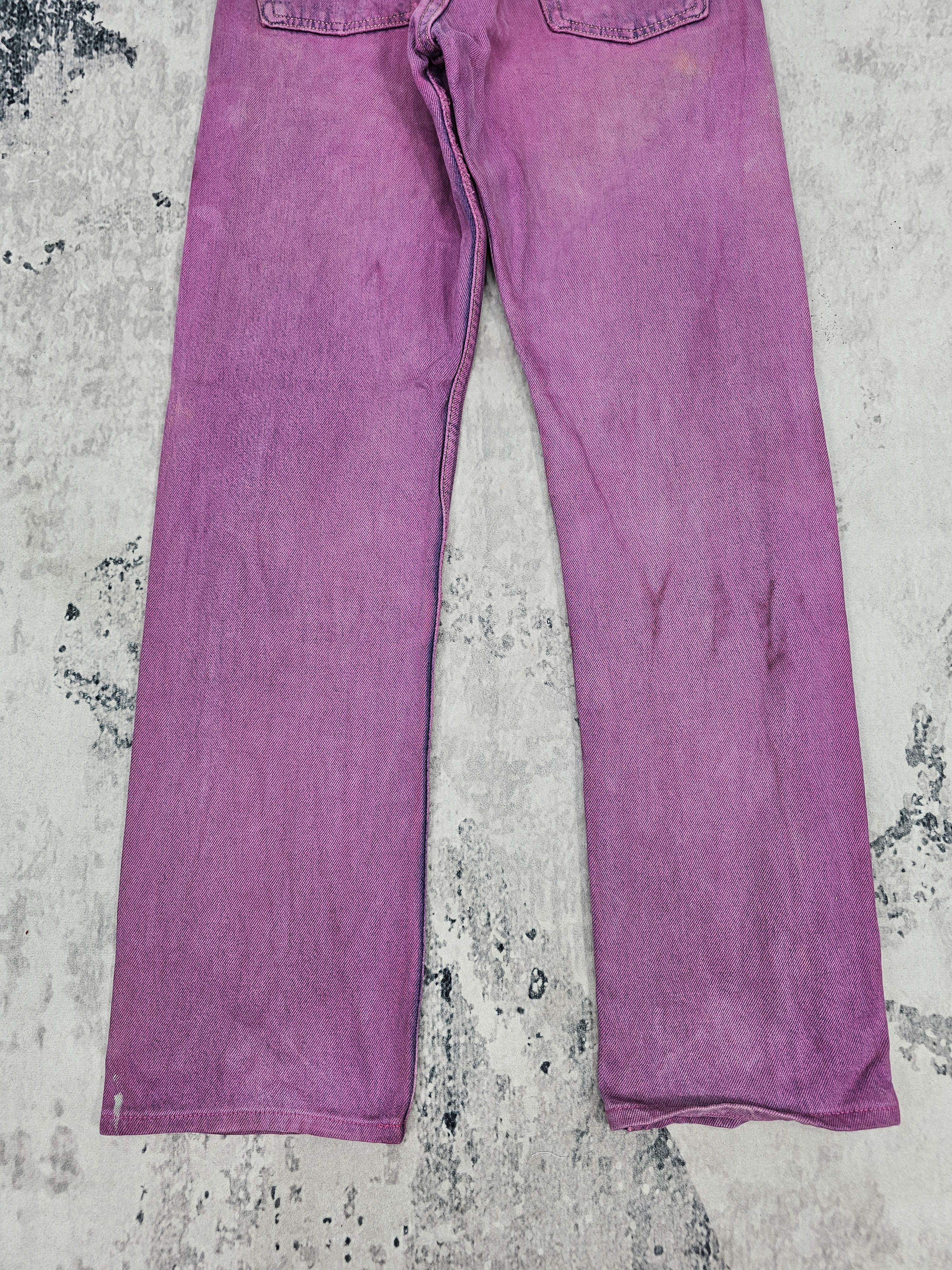 Levi's Vintage Clothing Vtg 90'S LEVIS 501 Purple Faded Stain Jean Made In USA L0511 Size US 28 / EU 44 - 4 Thumbnail