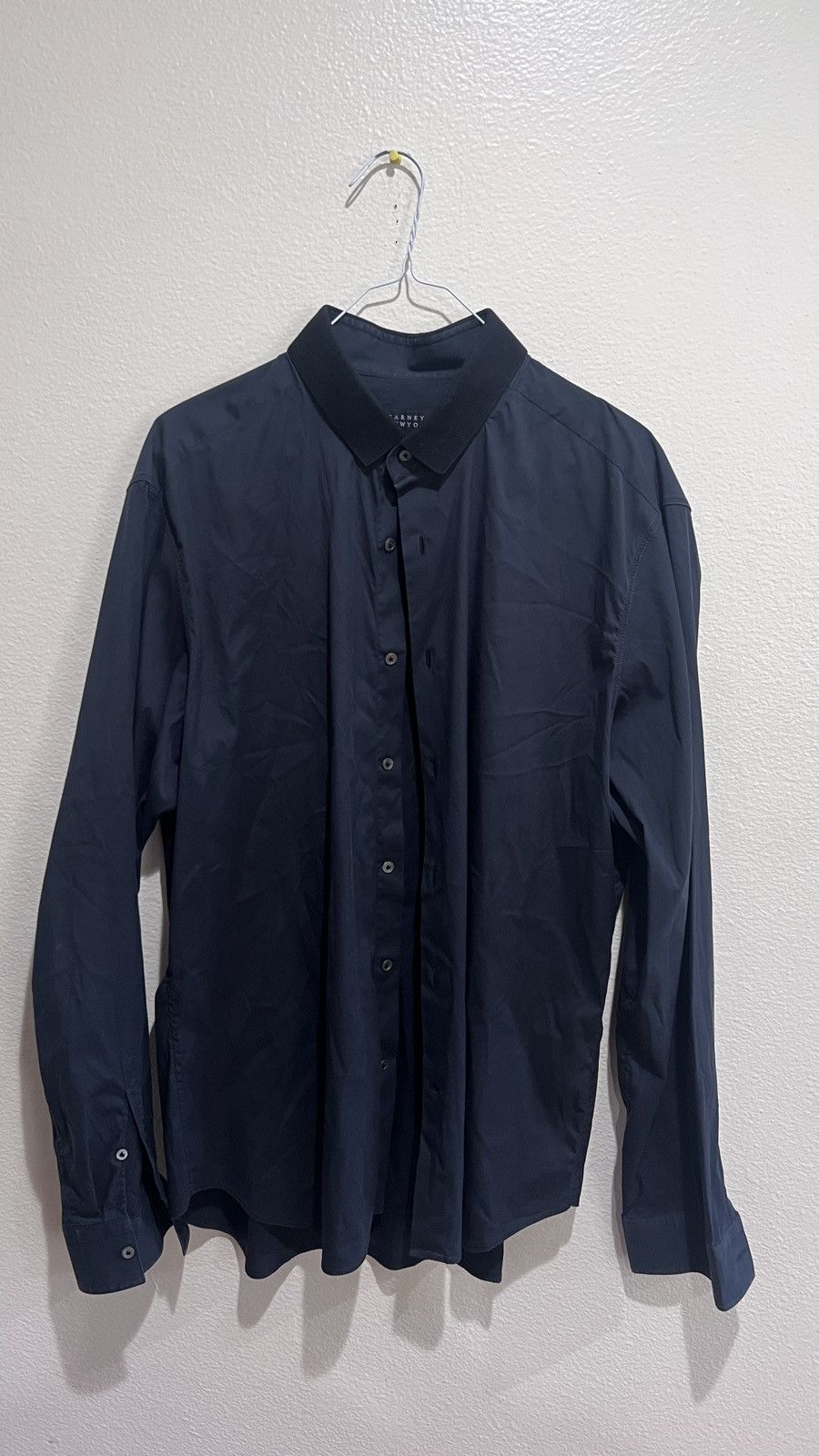 Barneys New York Barneys button up shirt black xlarge Size US XL / EU 56 / 4 - 2 Thumbnail