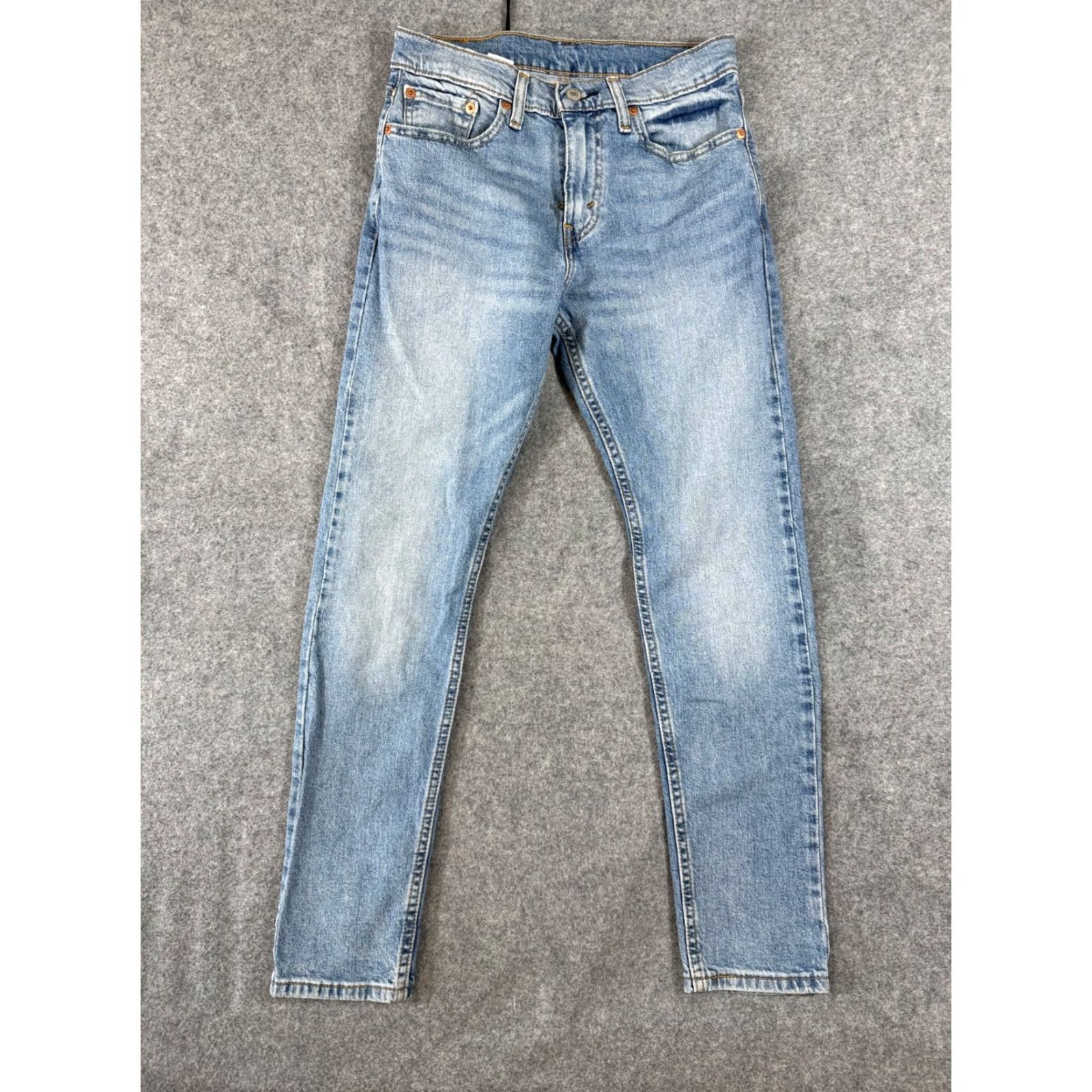 Levi's Levi’s 512 Jeans Mens 29x30 Blue Denim Stretch Slim Fit Straight Leg Whisker Wash Pockets City College Men Size US 29 - 3 Thumbnail