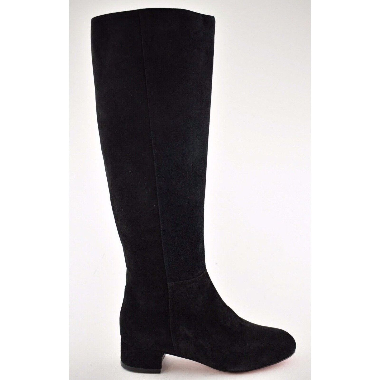 Christian Louboutin Christian Louboutin Liliboot 30 Black Suede Zipper Zip Knee Size US 4.5 / IT 34.5 - 2 Thumbnail