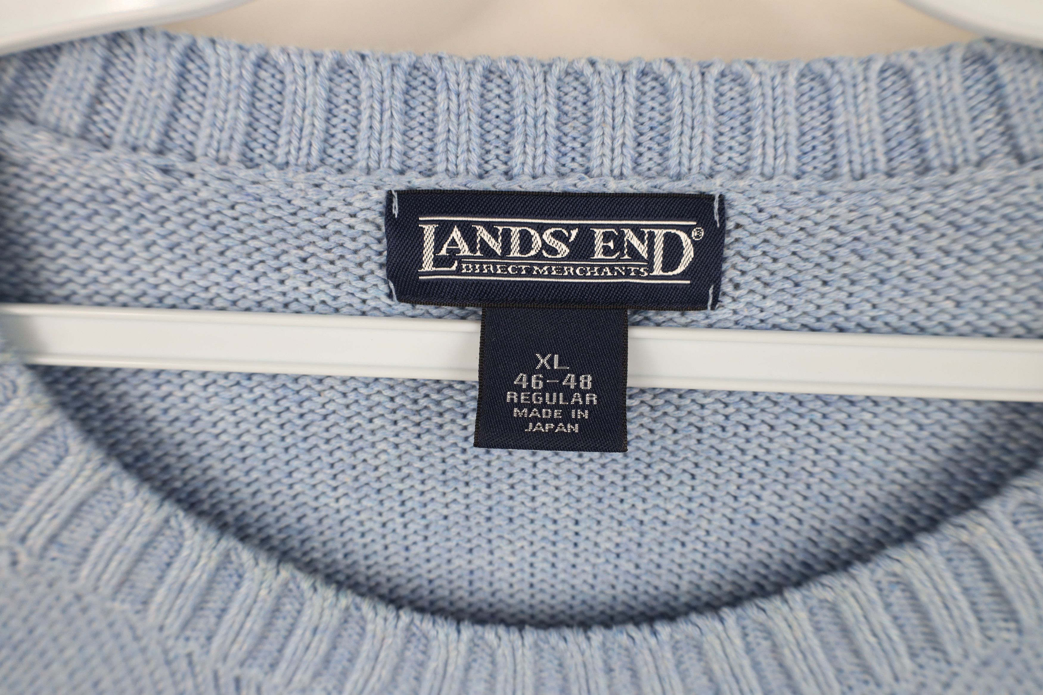 Lands' End Vintage 90s Lands End Crewneck Sweater Carolina Blue Japan Size US XL / EU 56 / 4 - 5 Thumbnail
