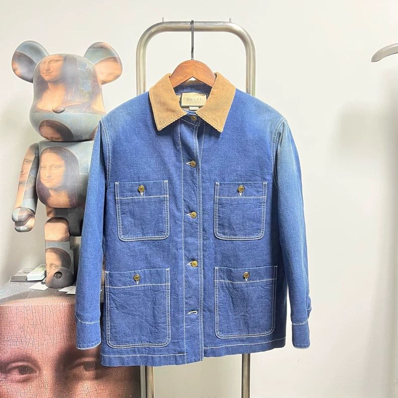 Gucci Gucci Denim Cotton Jacket M0533 Size 36 - dmc Size US M / EU 48-50 / 2 - 1 Thumbnail
