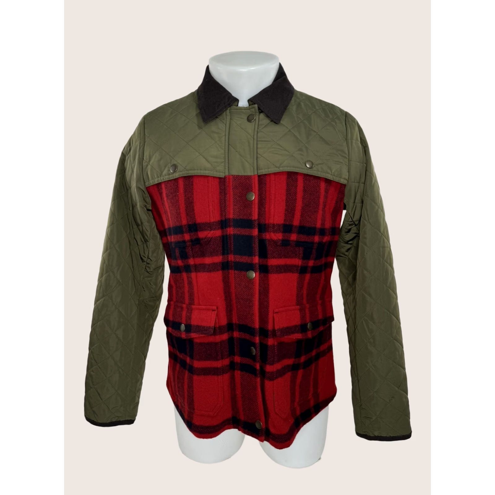 Orvis Orvis Wool / Quilted Womens M Plaid Ranch Field Jacket Shirt Womens M Multicolor Plaid Western Ranch Quilted Jacket Size M / US 6-8 / IT 42-44 - 1 Thumbnail