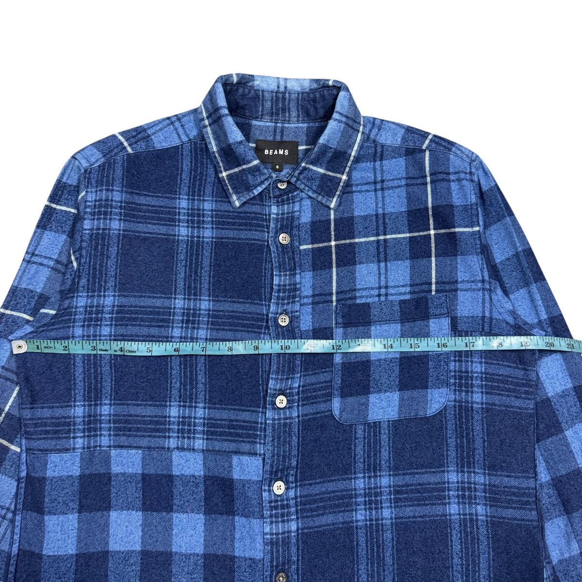 Beams Japan Vtg🔥Beams Japan Checked Patchwork Oxford Shirt Size US S / EU 44-46 / 1 - 15 Thumbnail