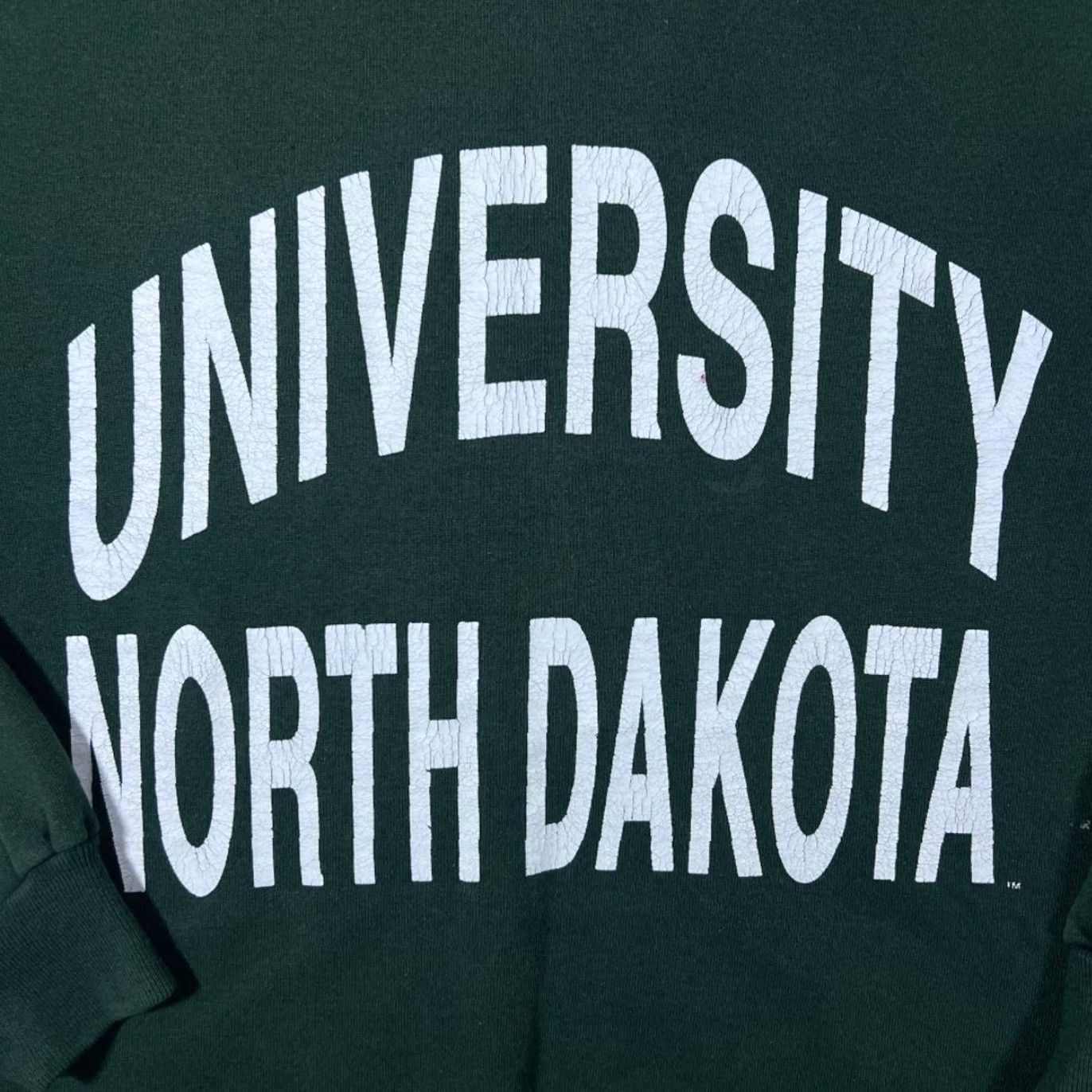 Champion VINTAGE Champion University North Dakota Made In USA College Sweatshirt Men M Green Crewneck Pullover Shirt Graphic 90s Mens Size US M / EU 48-50 / 2 - 2 Thumbnail