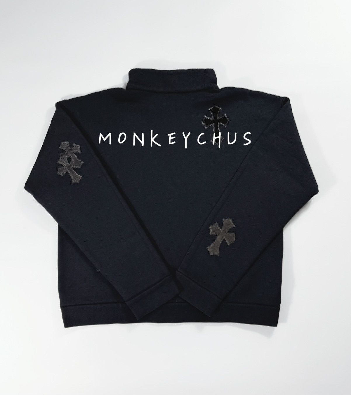Chrome Hearts 🔥Chrome Hearts Black Half Zip Sweatshirt🔥 Size US M / EU 48-50 / 2 - 2 Thumbnail