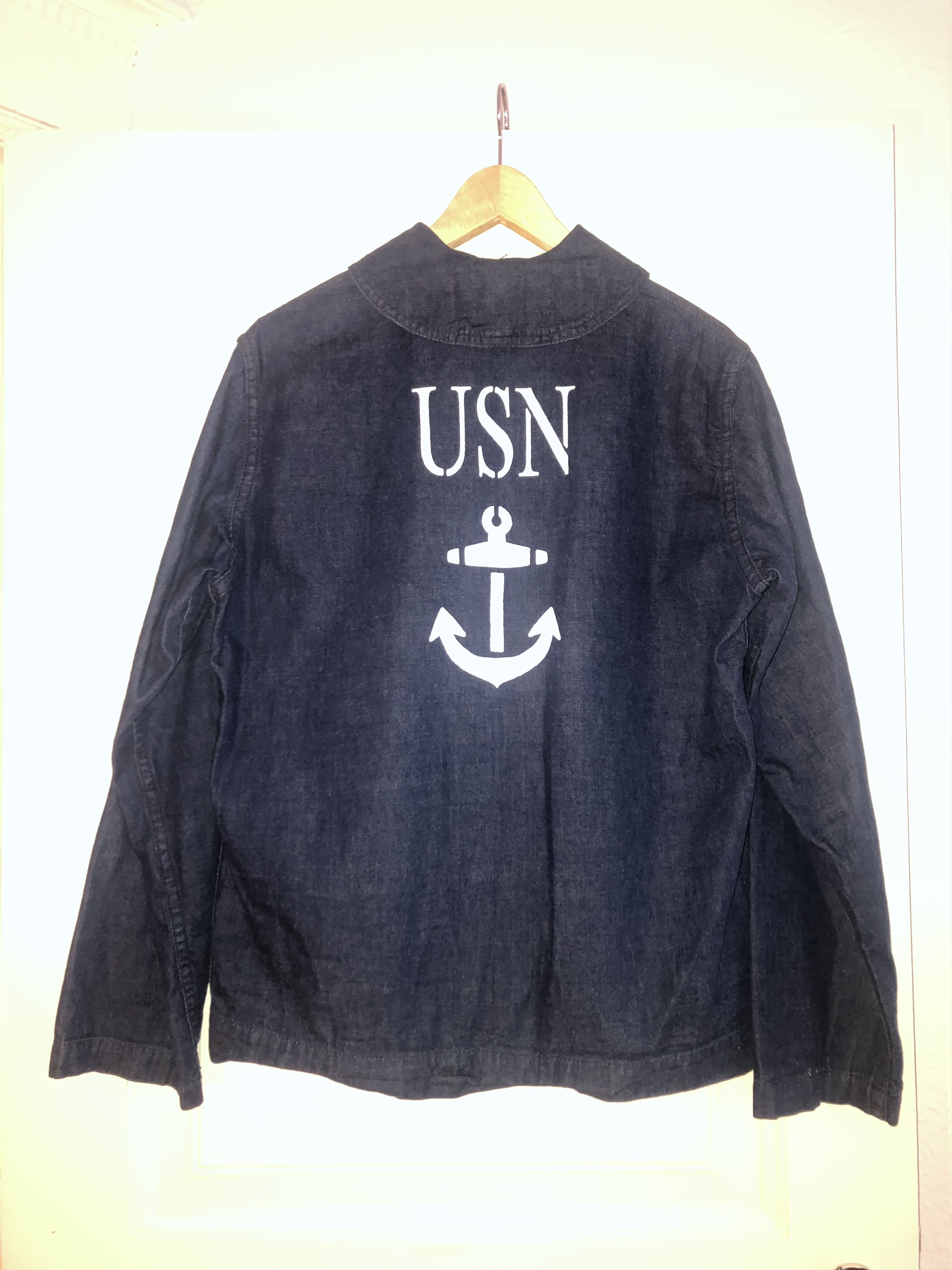 The Real McCoy's U.S. Navy Denim Dungaree Jumper Size US M / EU 48-50 / 2 - 2 Thumbnail