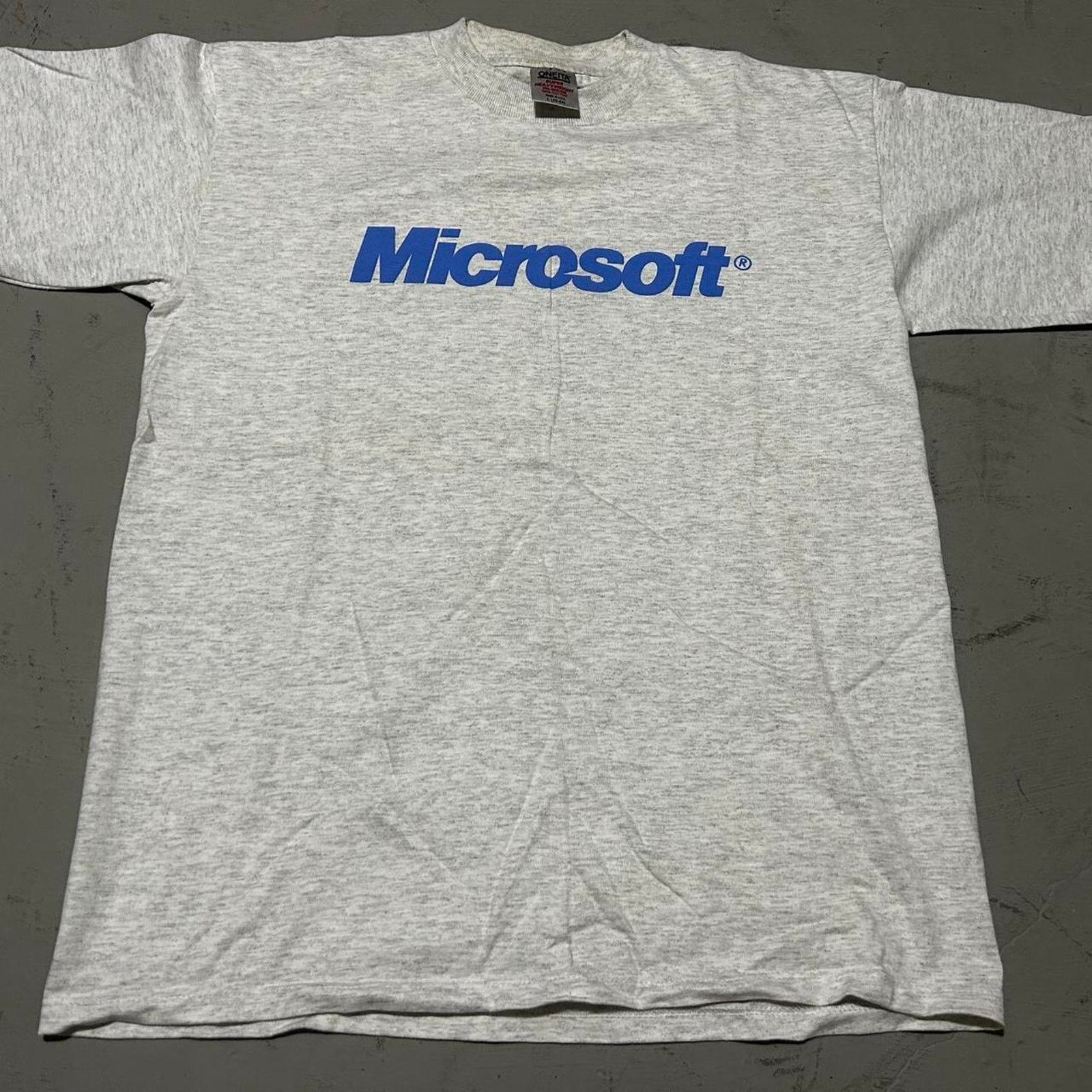 Microsoft **Grey Oneita Vintage 90s Windows Microsoft Software Graphic Size US L / EU 52-54 / 3 - 1 Thumbnail