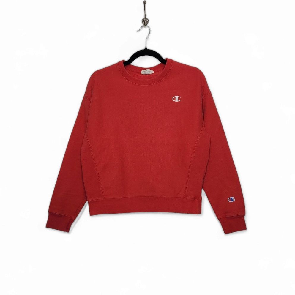 Champion Vintage Champion Reverse Weave Red Logo Medium Cropped Style Size M / US 6-8 / IT 42-44 - 1 Thumbnail