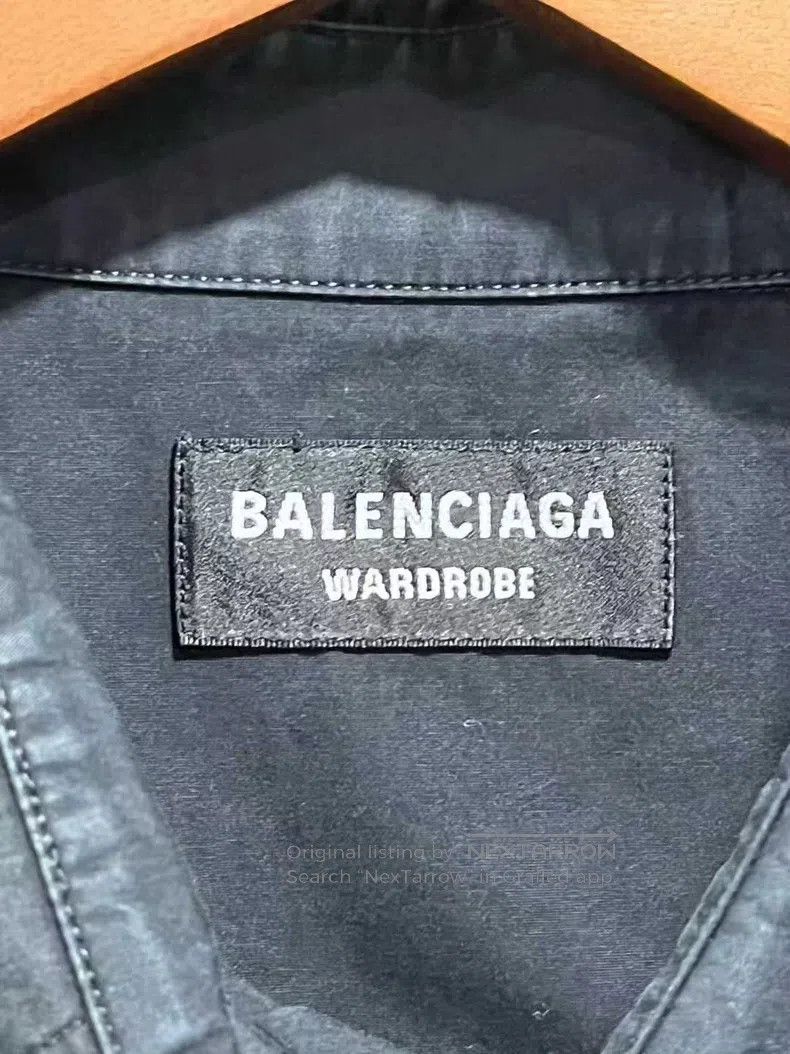 Balenciaga Balenciaga Black Letter Printed Long Sleeve Shirt Size XS / US 0-2 / IT 36-38 - 4 Thumbnail