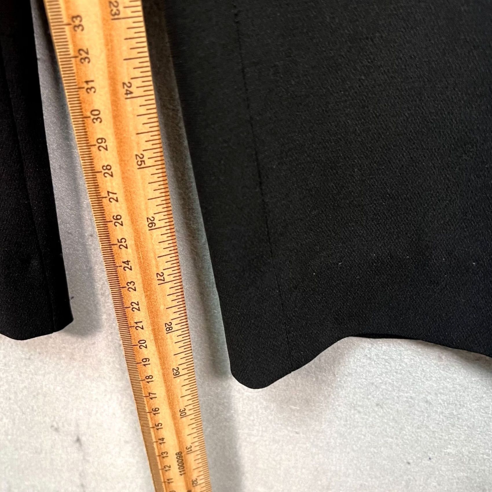 Vintage Babaton Womens 00 High-Waisted Black Wide-Leg Pants Belted Waist Dress Pants Pockets Size 24" / US 00 / IT 34 - 7 Thumbnail