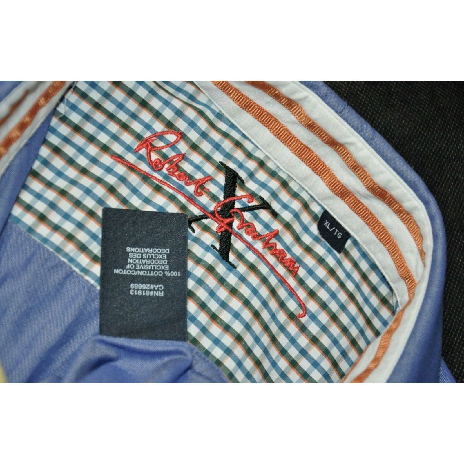 Robert Graham Robert Graham X Collection Blue Long Sleeve Shirt XL/TG Men Size US XL / EU 56 / 4 - 5 Thumbnail