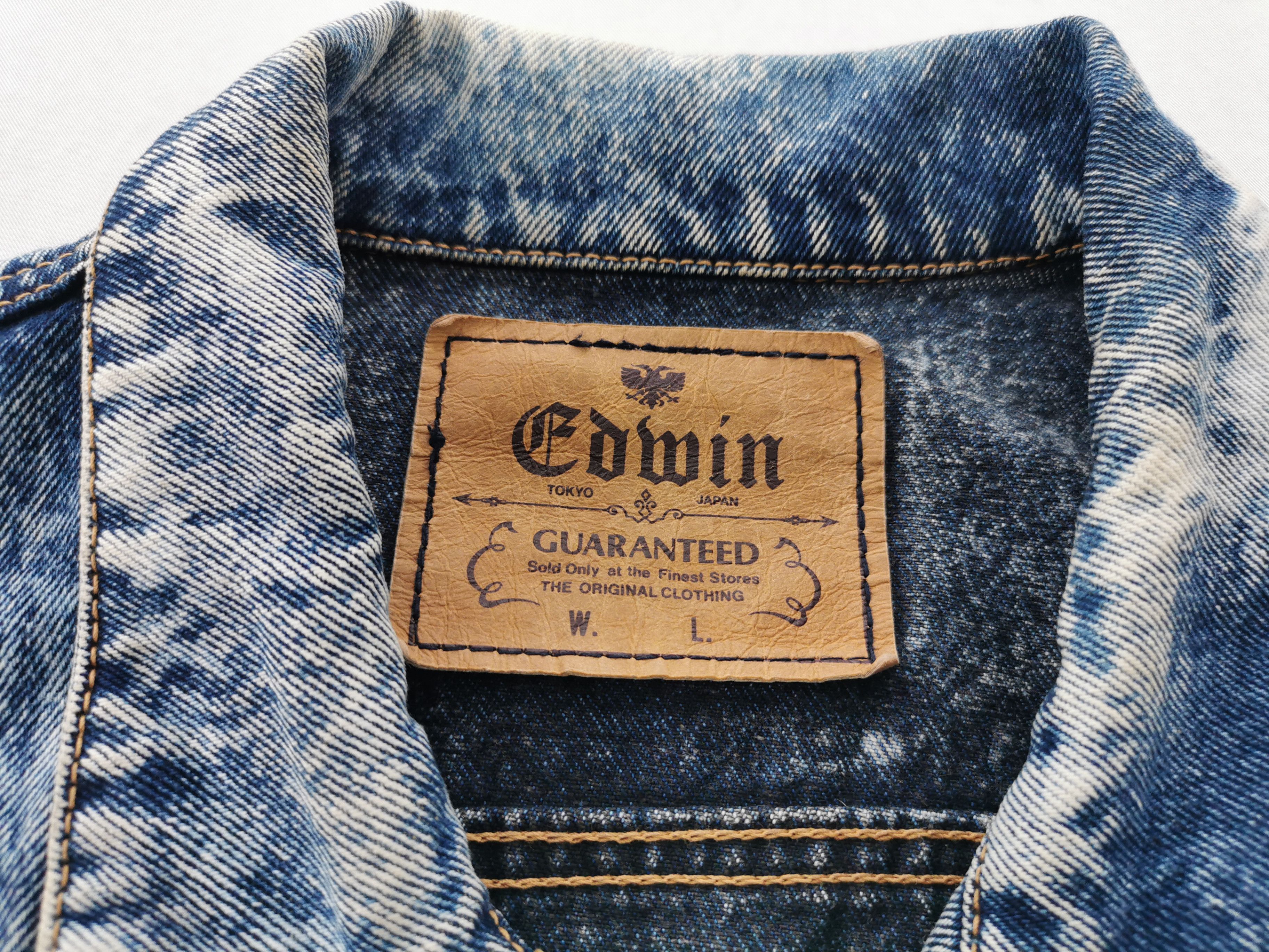 Edwin Distressed Vintage Edwin Acidwash Denim Jeans Jacket Size M Size US S / EU 44-46 / 1 - 4 Thumbnail