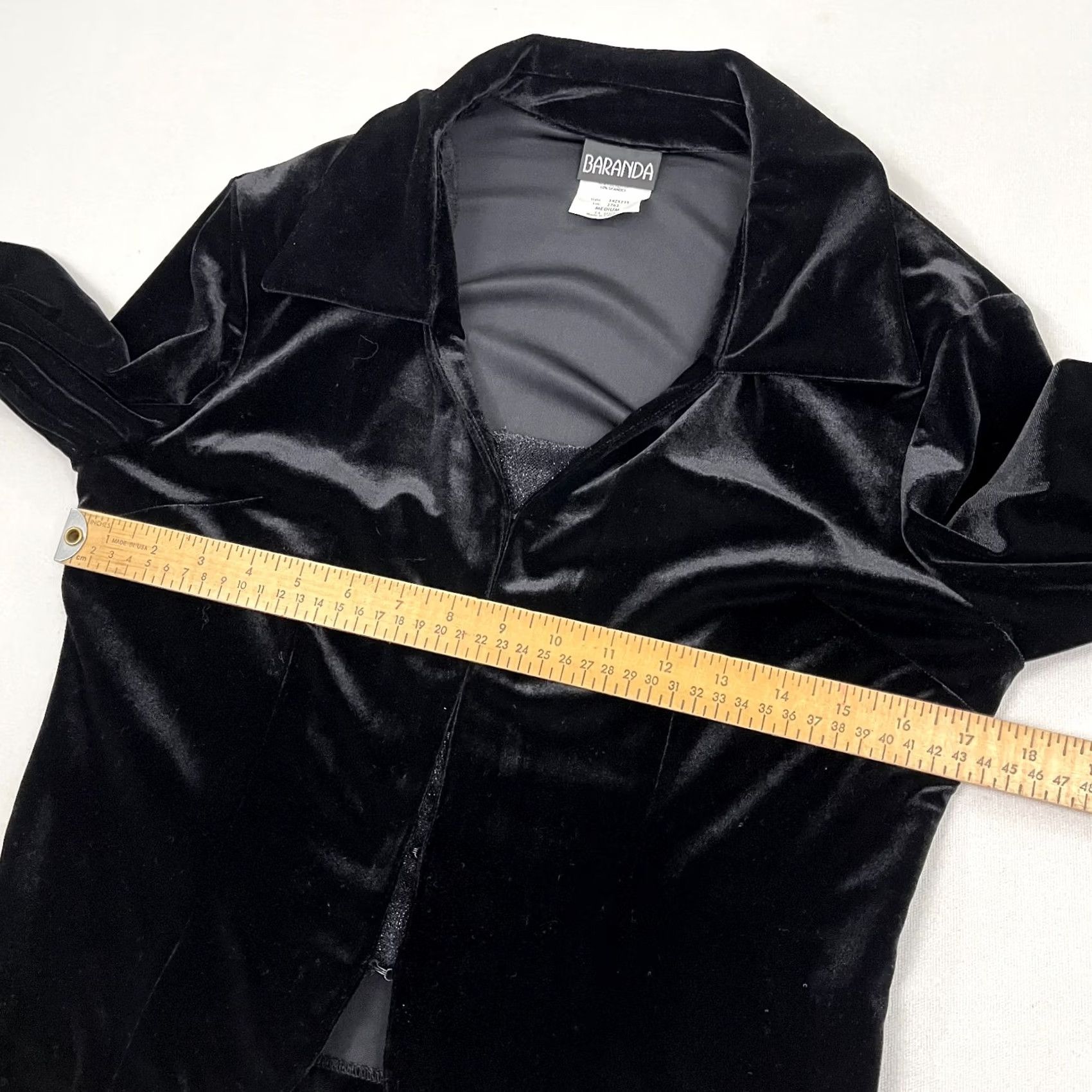 Vintage Baranda Velvet Flared Blouse M Women Vintage Size M / US 6-8 / IT 42-44 - 5 Thumbnail