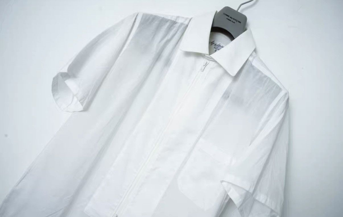 Yohji Yamamoto Yohji Yamamoto Small Stand Collar Short Sleeve Shirt Size US S / EU 44-46 / 1 - 3 Thumbnail