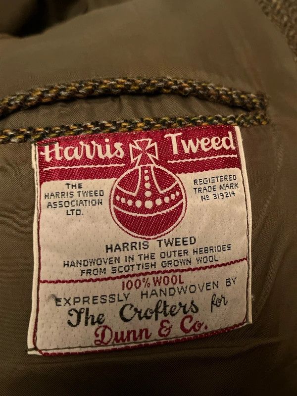 Harris Tweed Vintage Dunn & Co. Harris Tweed 100% Wool Blazer Herringbone Size 40R - 8 Thumbnail