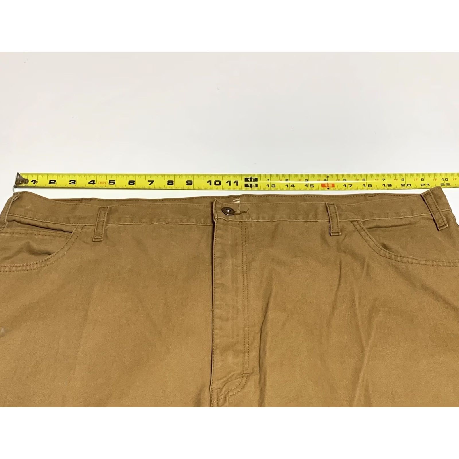 Dickies Dickies Mens Relaxed Fit Straight Leg Carpenter Jeans Brown 42x29 Mens Regular Work Pants Brown Cargo Pocket 29 In Inseam Belt Loops Logo Dickies Mens Size US 42 / EU 58 - 3 Thumbnail