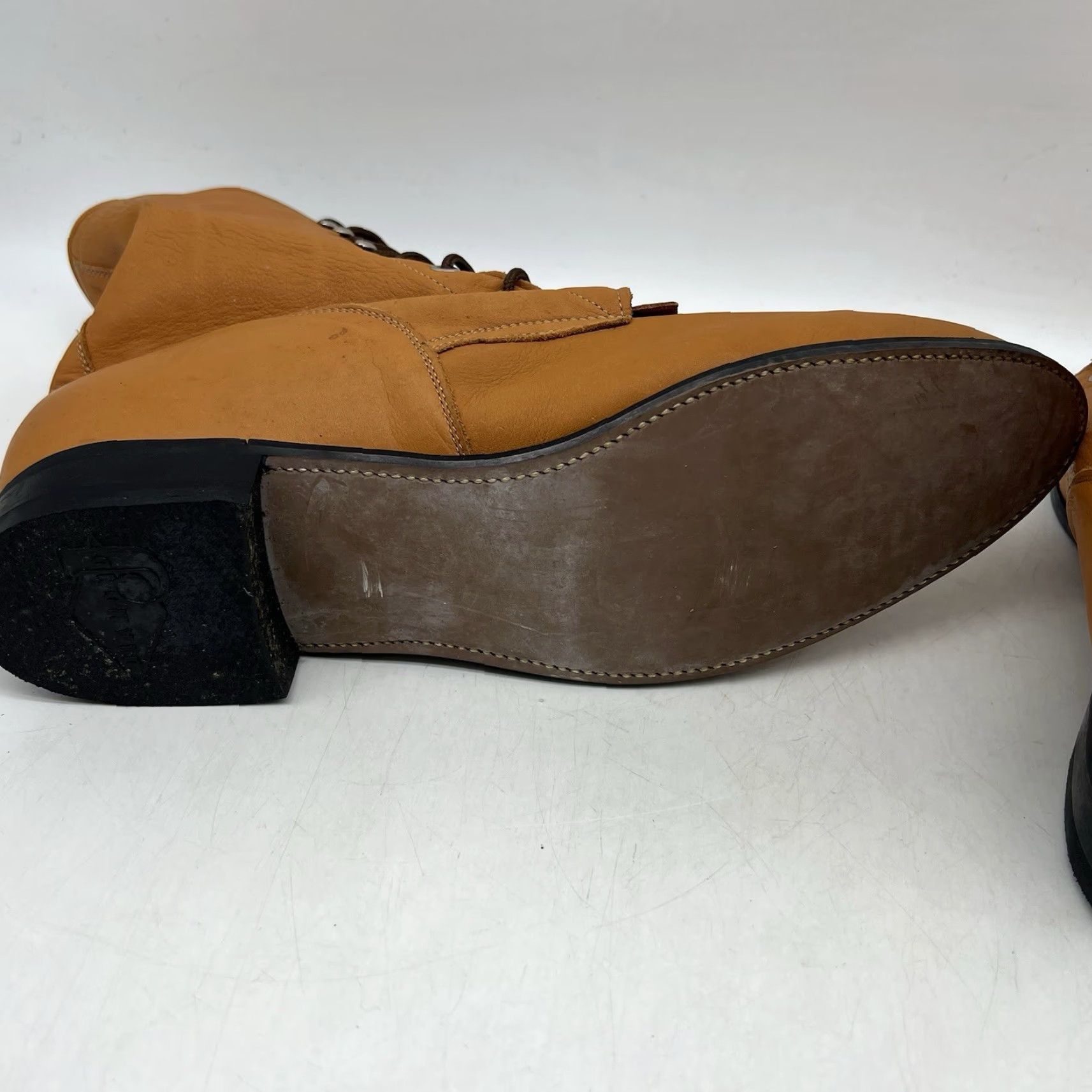 Justin Boots VINTAGE Justin Boots Western Boots Mens Size 12 D Leather Brown Ankle Lace Cowboy 90s Size US 12 / EU 45 - 7 Thumbnail