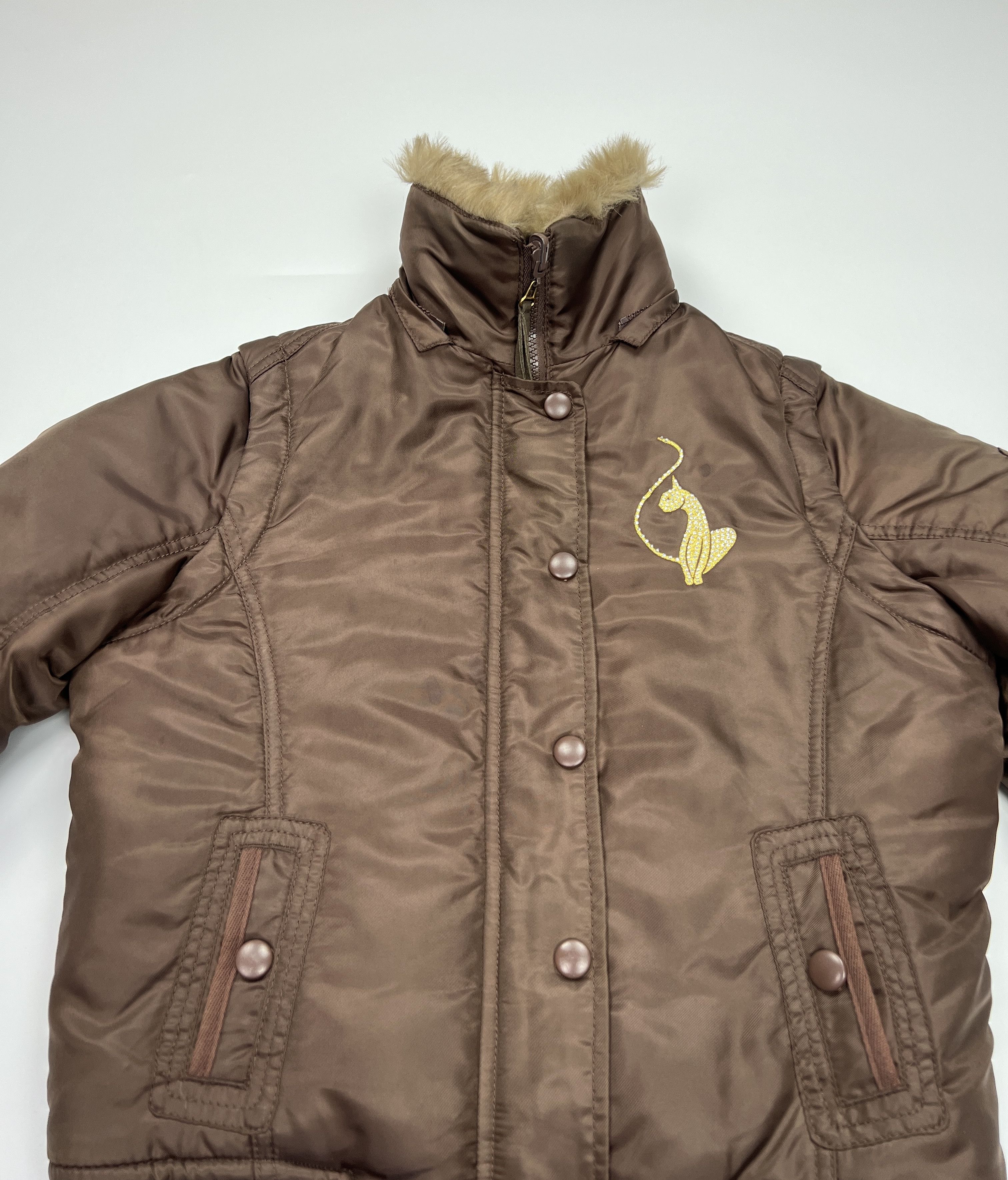 Hysteric Glamour Y2K Style Baby Phat Faux Fur Short Bomber Down Jacket Size S / US 4 / IT 40 - 12 Thumbnail