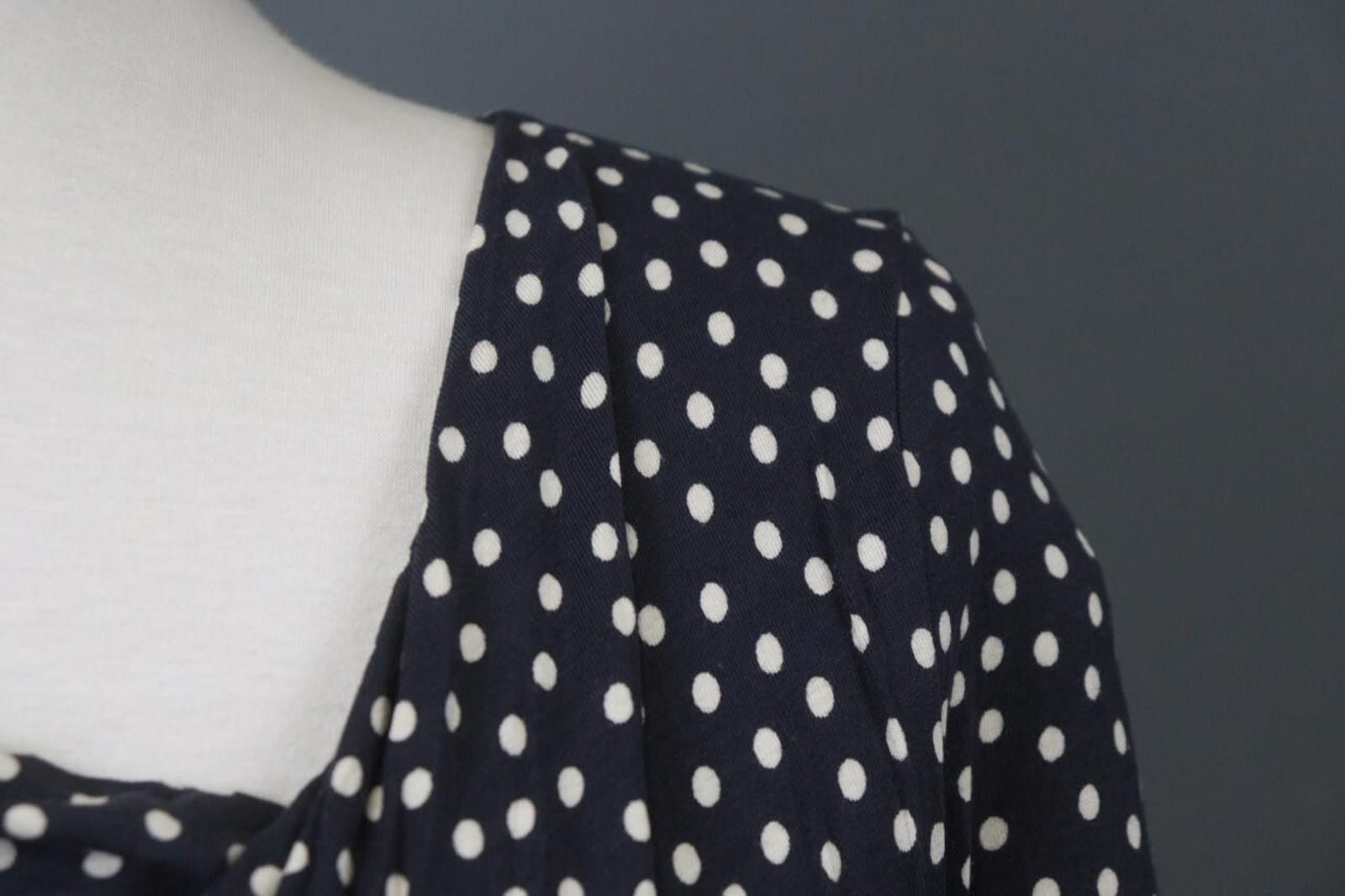 Designer Weekend Max Mara Navy White Stretchable Pullover Tunic Top Size M / US 6-8 / IT 42-44 - 6 Thumbnail