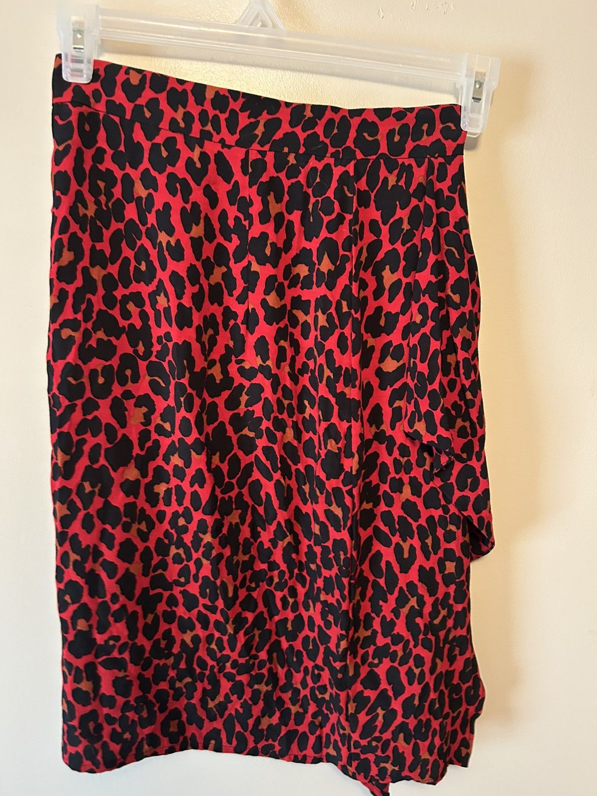 Zara Red Zara Basics Cheetah Skirt XS Size 26" / US 2 / IT 38 - 3 Thumbnail