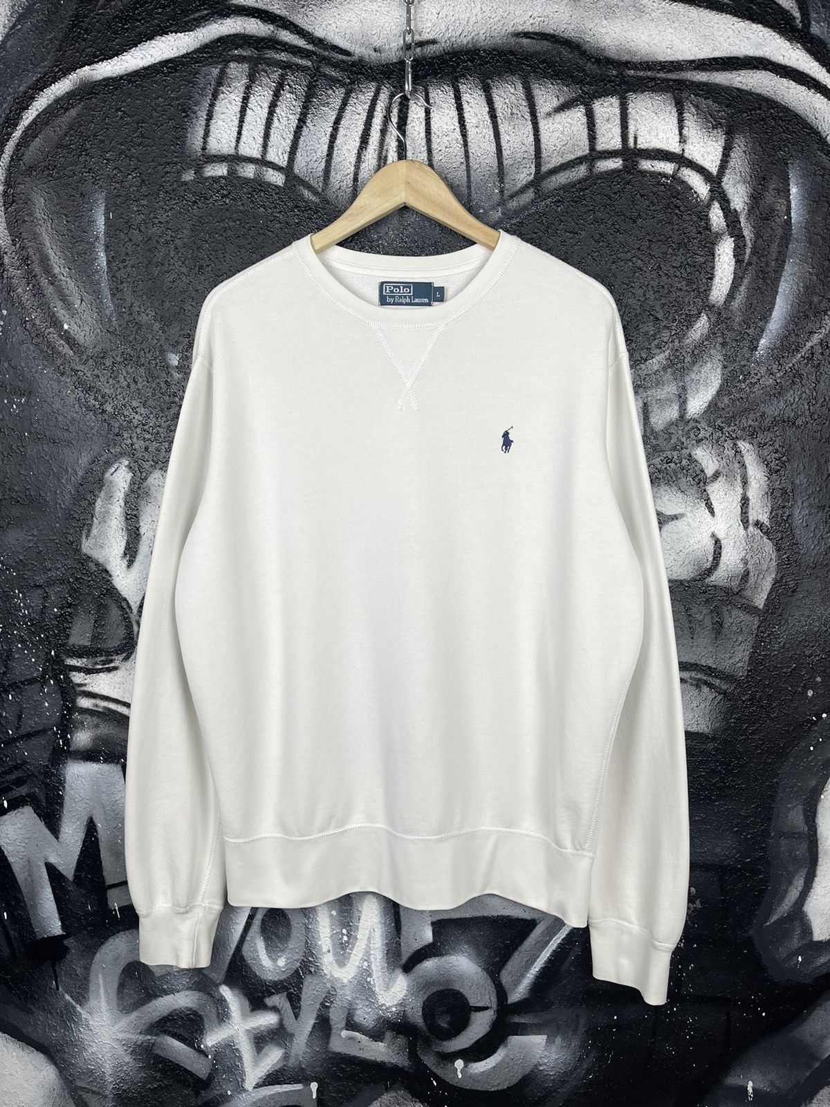 Polo Ralph Lauren × Ralph Lauren × Vintage Polo Ralph Lauren White Sweatshirt Men’s Size L Size US L / EU 52-54 / 3 - 2 Thumbnail
