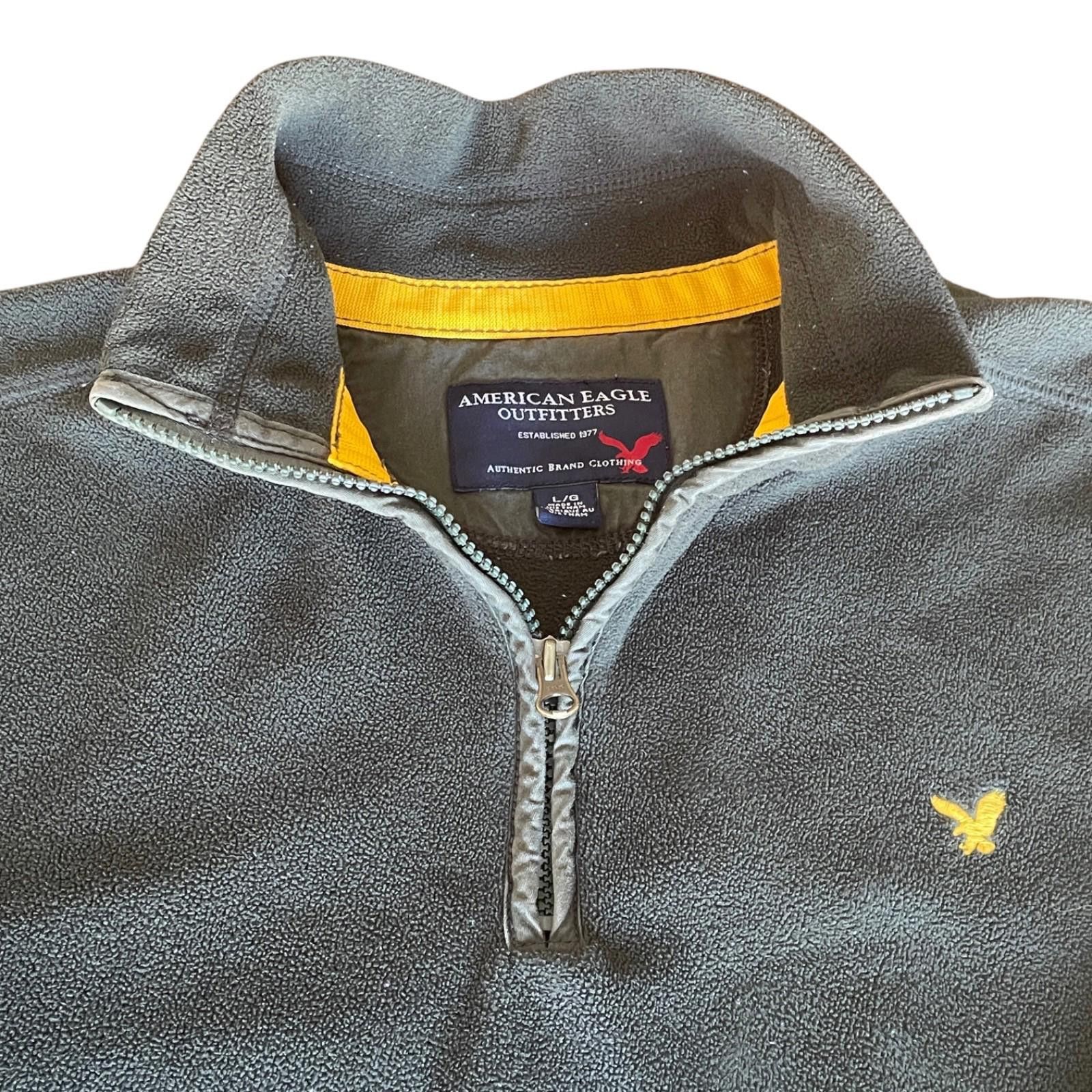 American Eagle Outfitters American Eagle Outfitters Mens LG 1/4 Zip Fleece Pullover Size US L / EU 52-54 / 3 - 5 Thumbnail