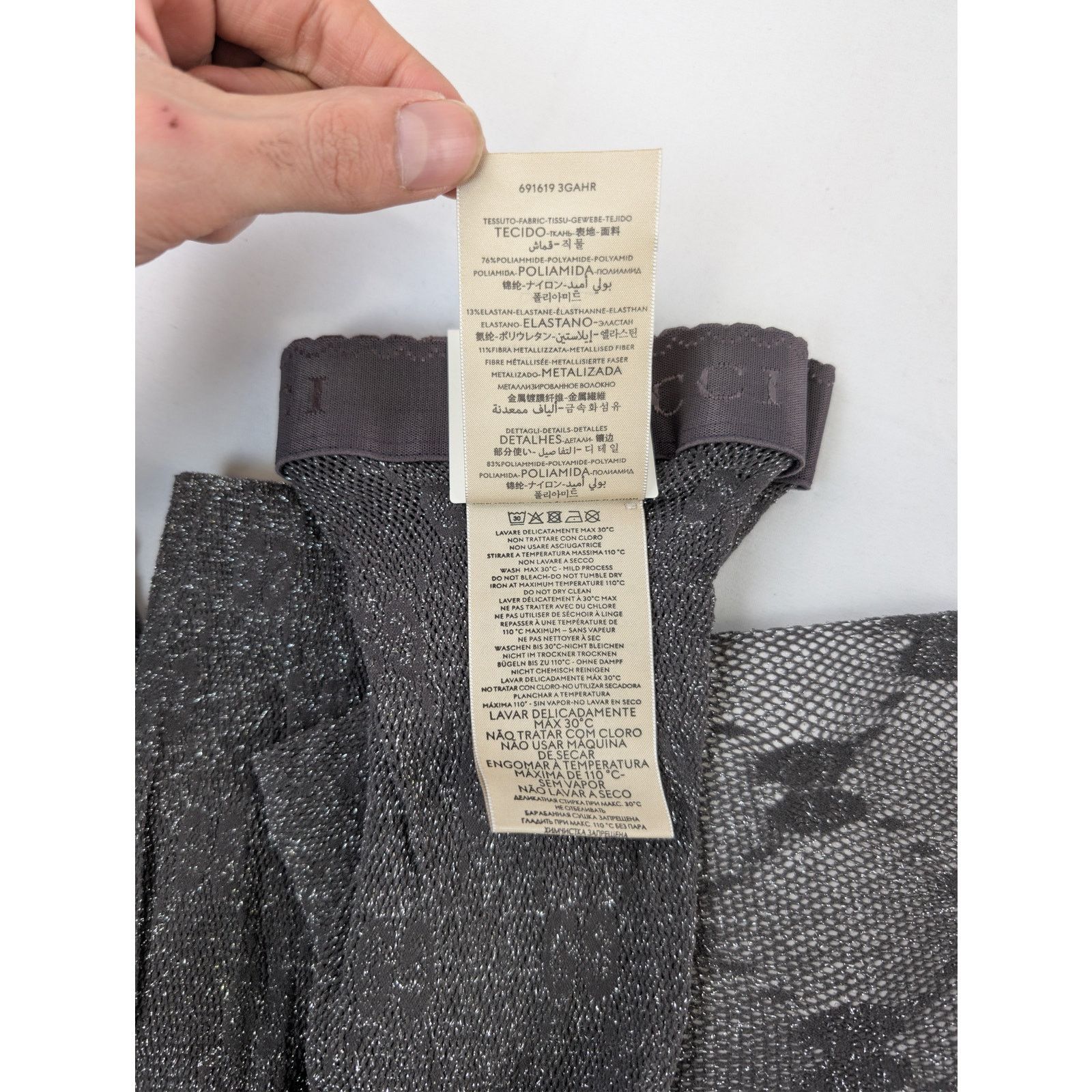 Gucci o1rshd1 Size: M / GG Knit Tights in Gray Size ONE SIZE - 12 Thumbnail