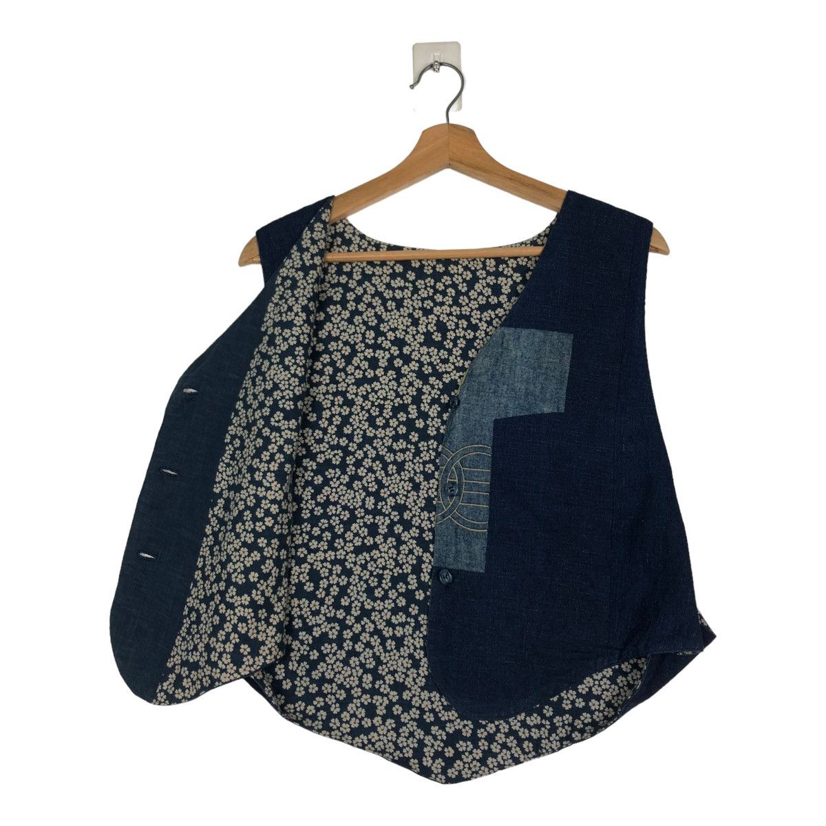 45rpm 🔥VINTAGE INDIGO BLUE BLUE JAPAN VEST BIG LOGO TRADITIONAL Size US S / EU 44-46 / 1 - 11 Thumbnail