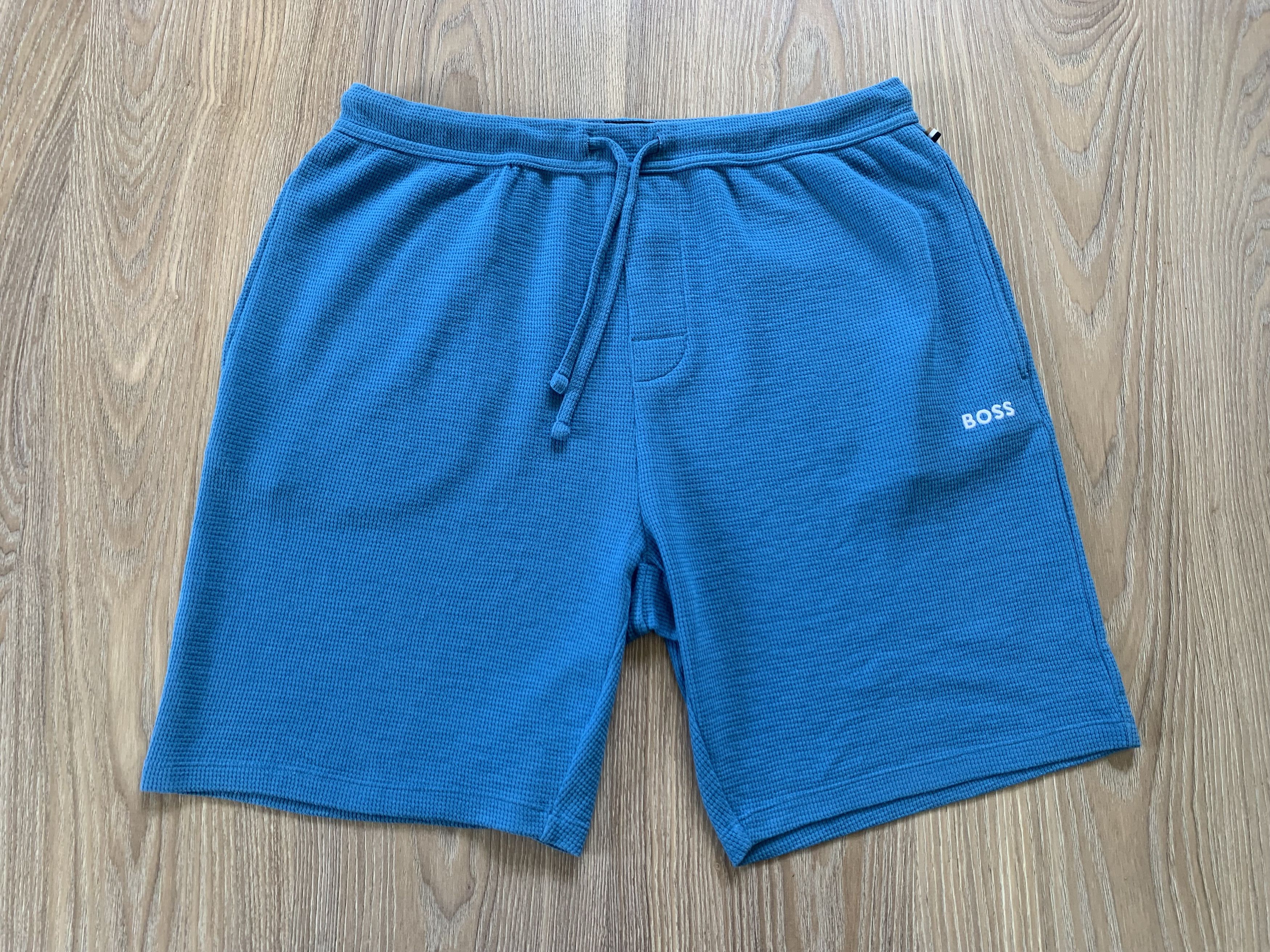 Hugo Boss Hugo Boss Cotton Light Blue Waffle Shorts Size US 34 / EU 50 - 2 Thumbnail